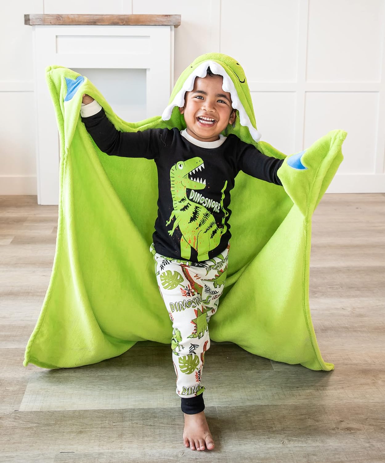 Lazy One Dinosaur Hooded Blanket for Kids 1