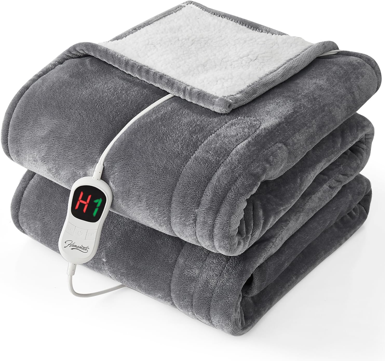 Homemate Electric Heated Blanket Twin - 62x84 Grey