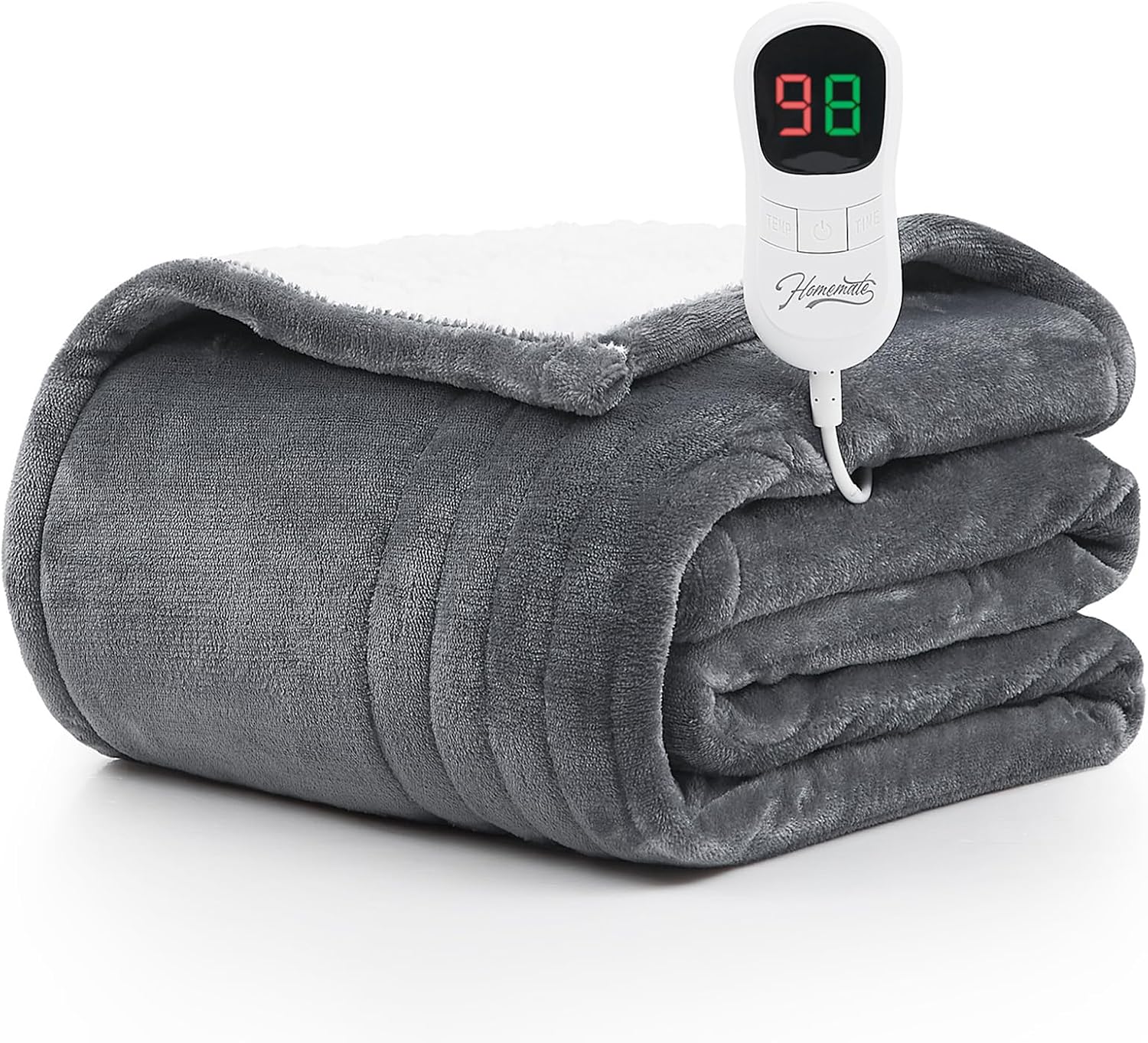Homemate Heated Throw Blanket 50x60 Inch with 10 Heat Levels