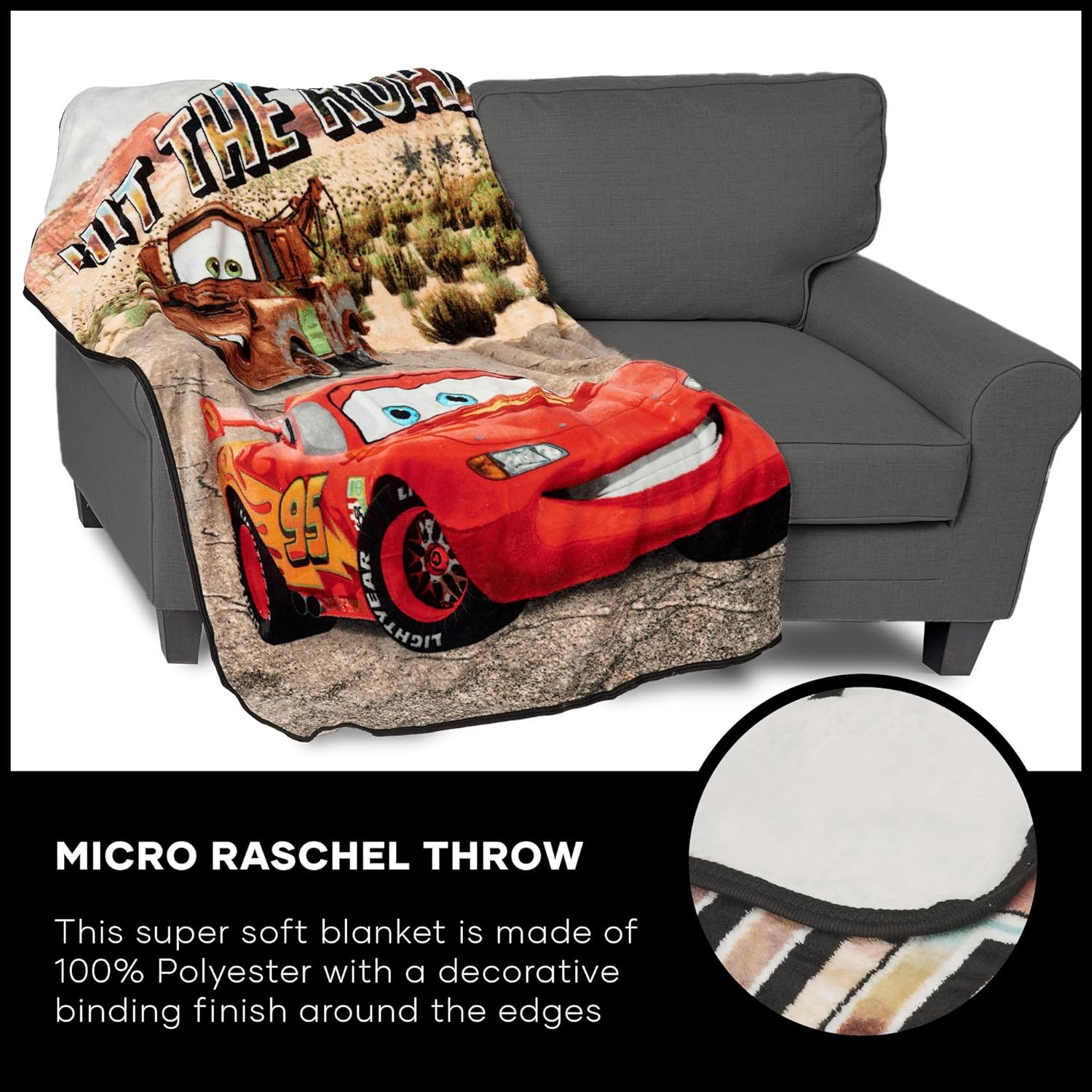 Northwest Cars Micro Raschel Throw Blanket 46 x 60