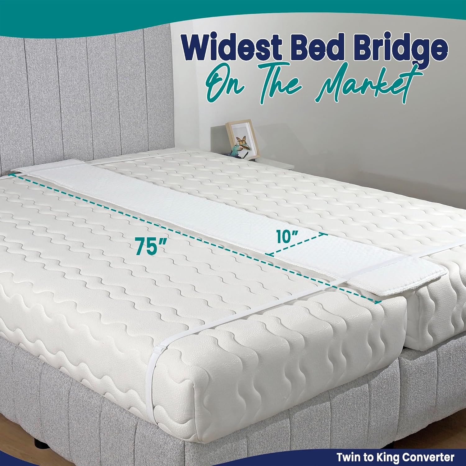 10 Inch Extra Wide Bed Bridge Twin to King Converter Kit