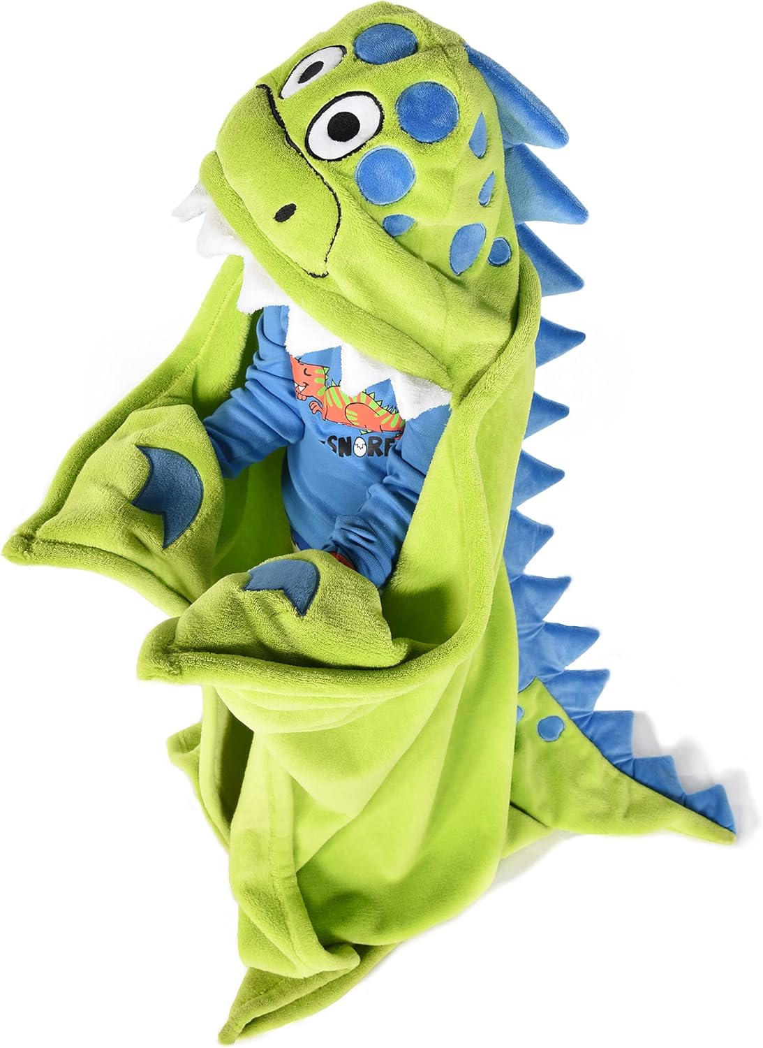 Lazy One Dinosaur Hooded Blanket for Kids 1