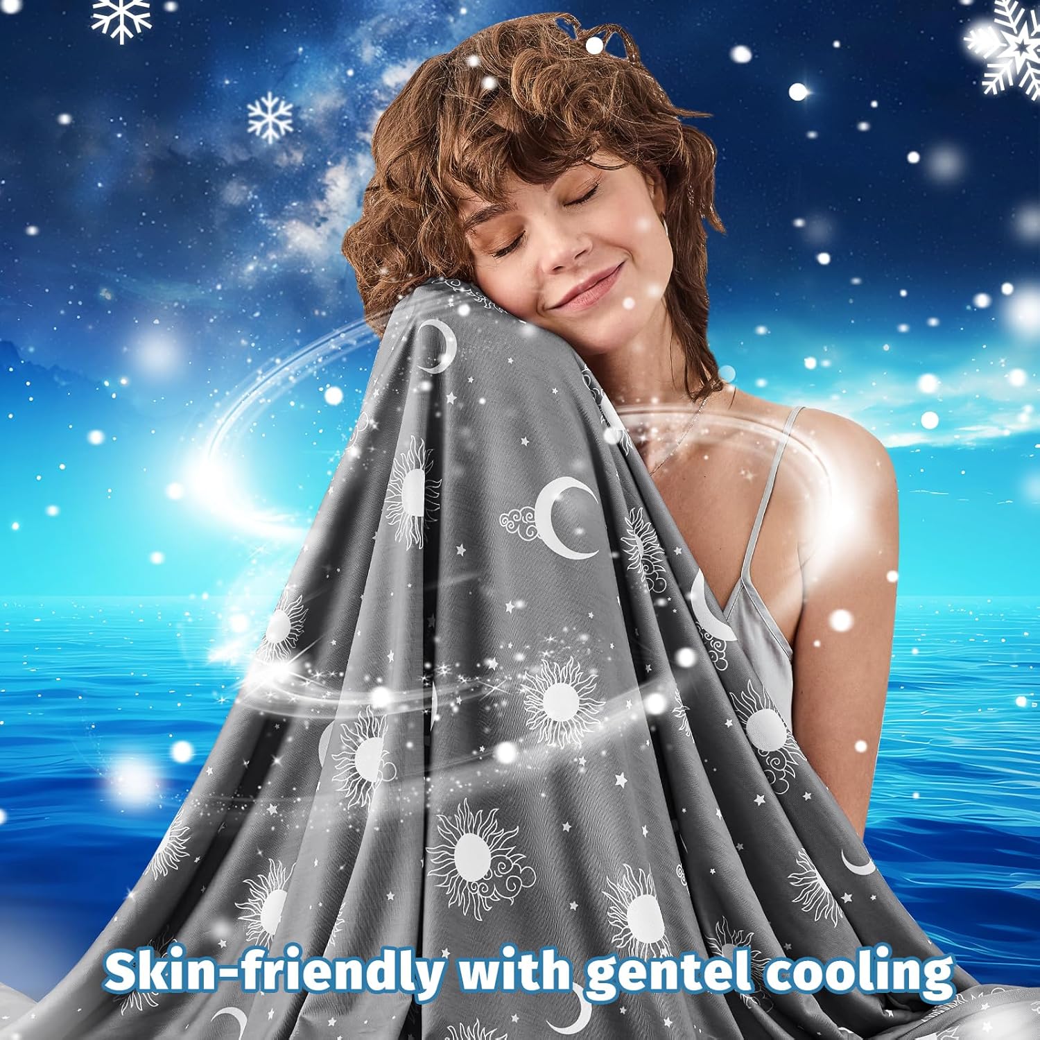 Inhand Cooling Blanket Queen Size - Dark Grey Sky