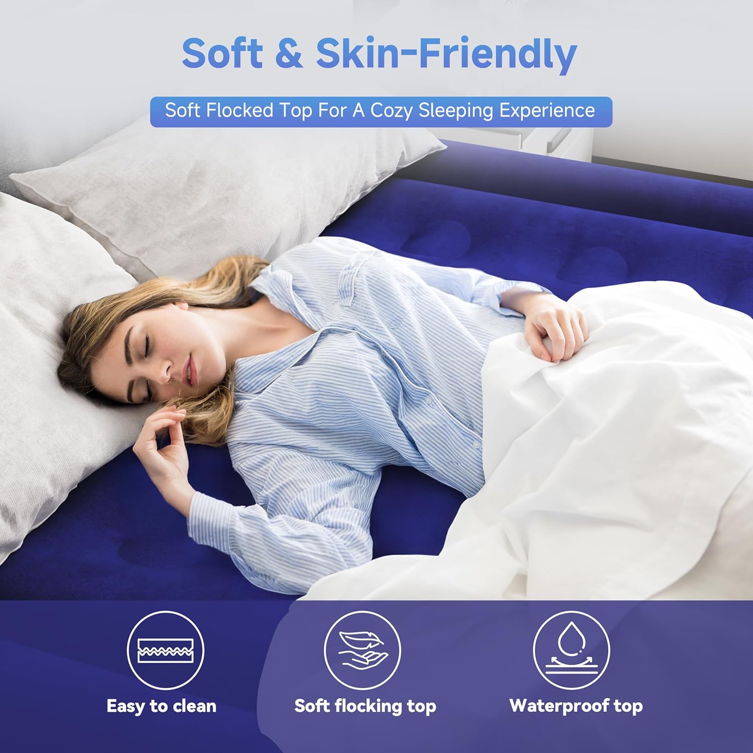 Sebor Air Mattress Full with Built-in Pump 18 Inch