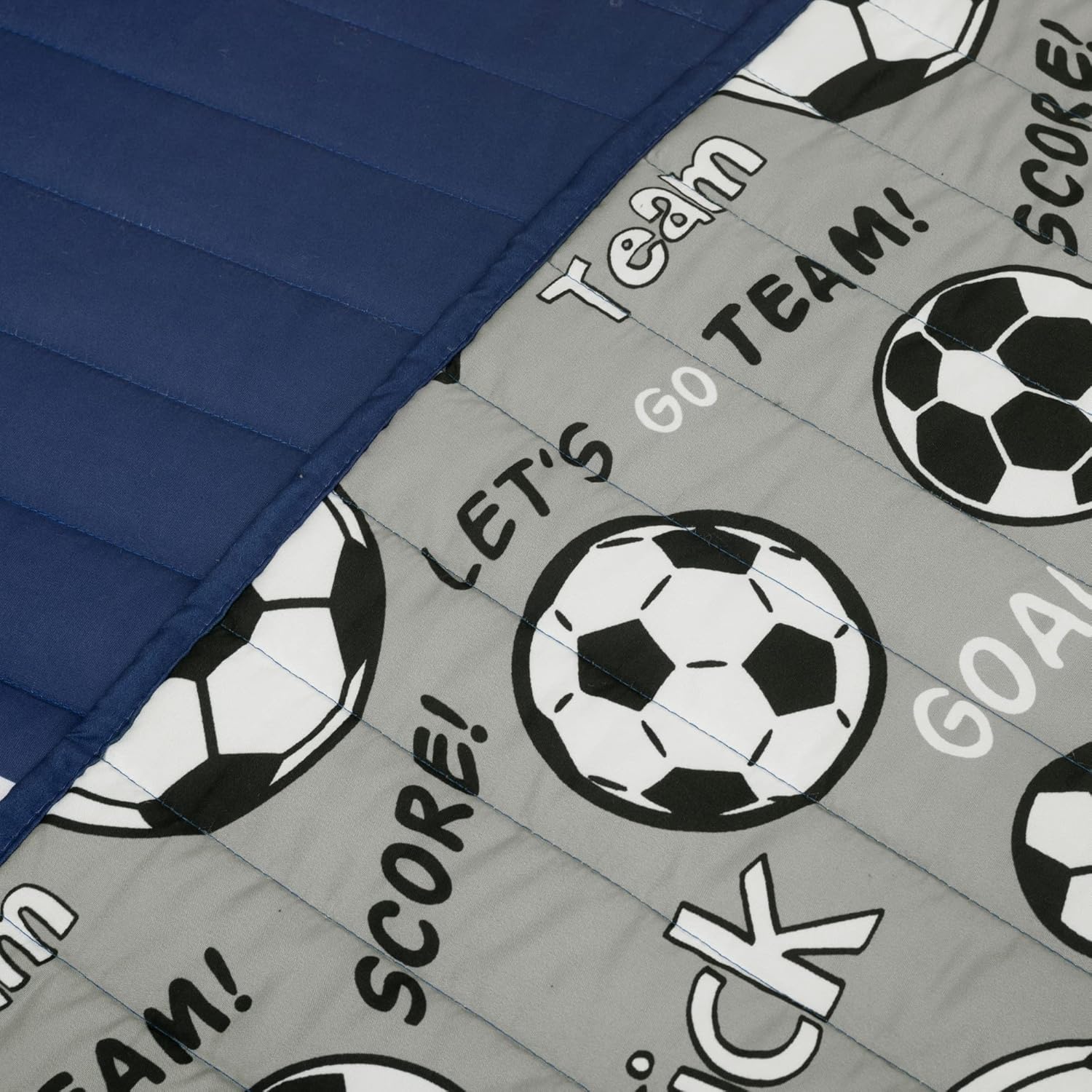 Lush Decor Soccer Game Reversible Quilt Set 5 Piece