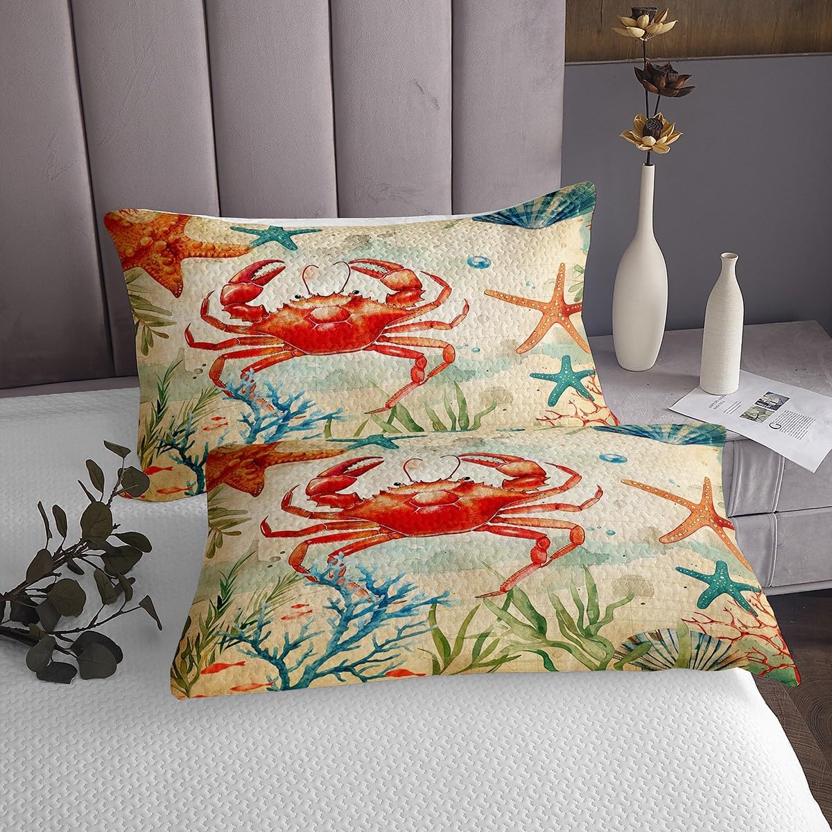 Erosebridal Marine Life King Bedspread Set