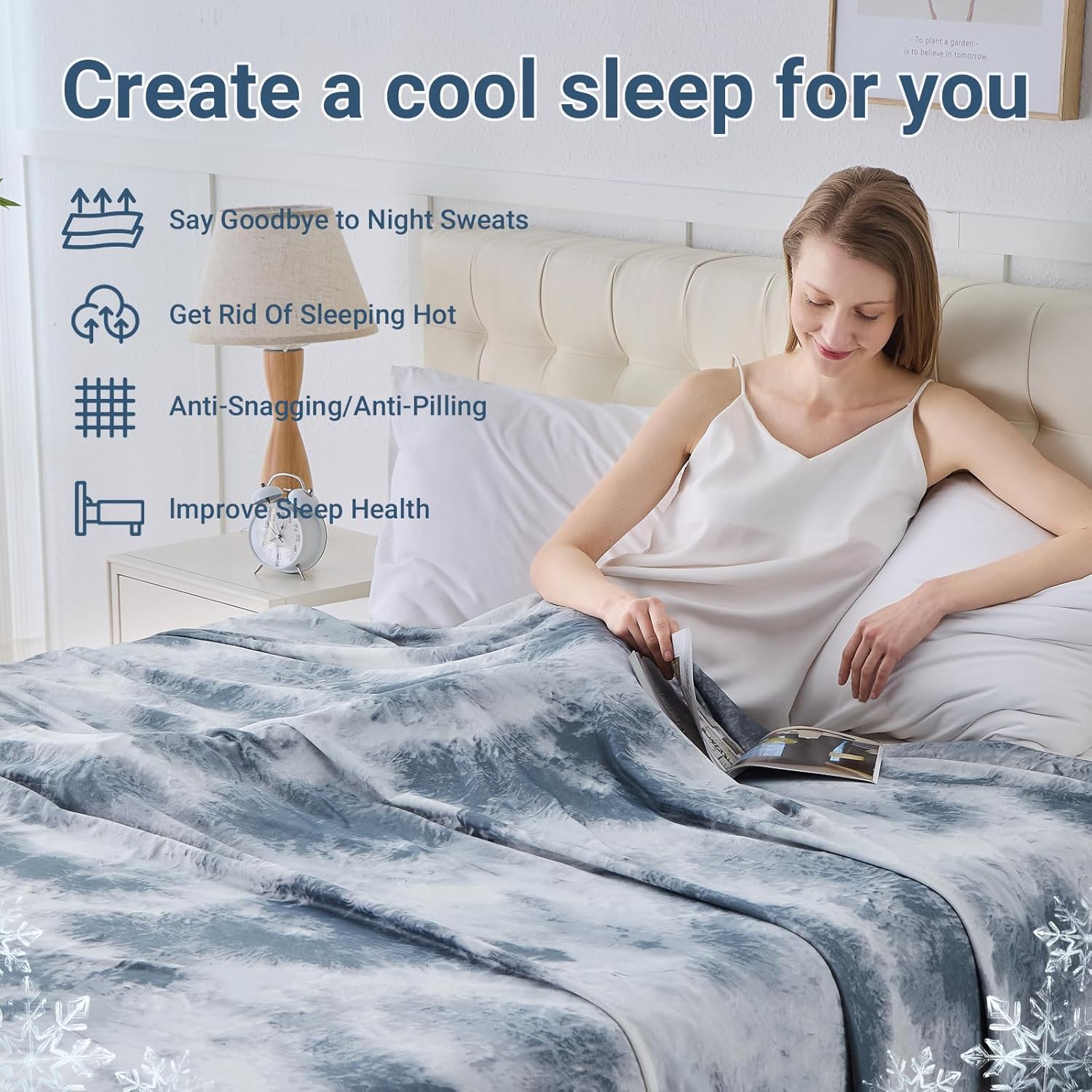 Cooling Blanket for Hot Sleepers 50x70 Throw Size