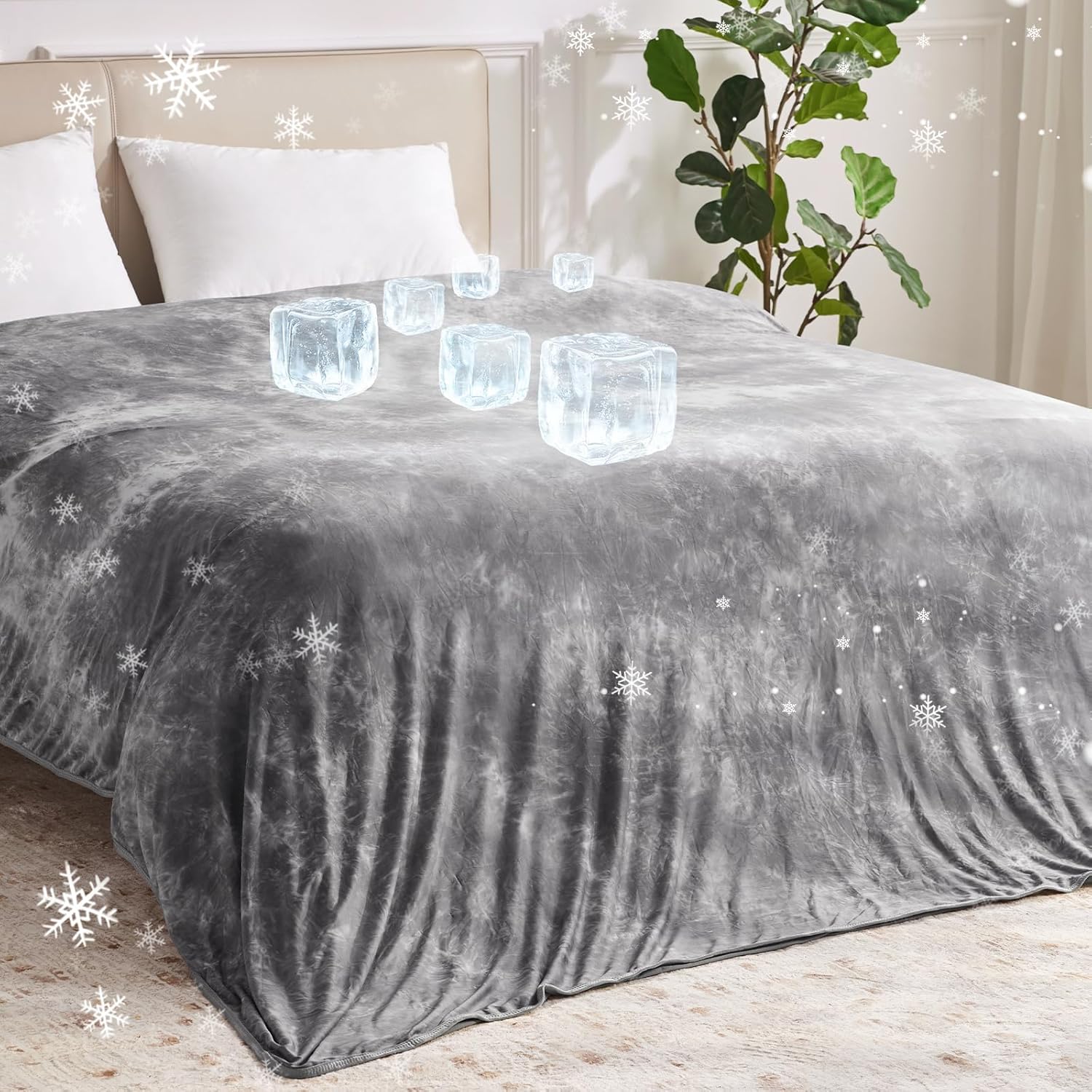 Guohaoi Cooling Throw Blanket for Hot Sleepers Full Size 60x90