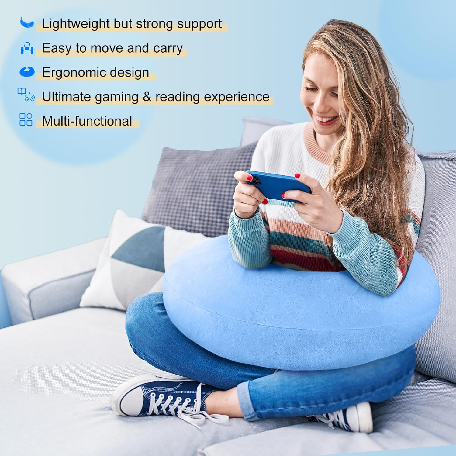 Vamorry Gaming Pillow Ergonomic Arm Support for Adults Kids