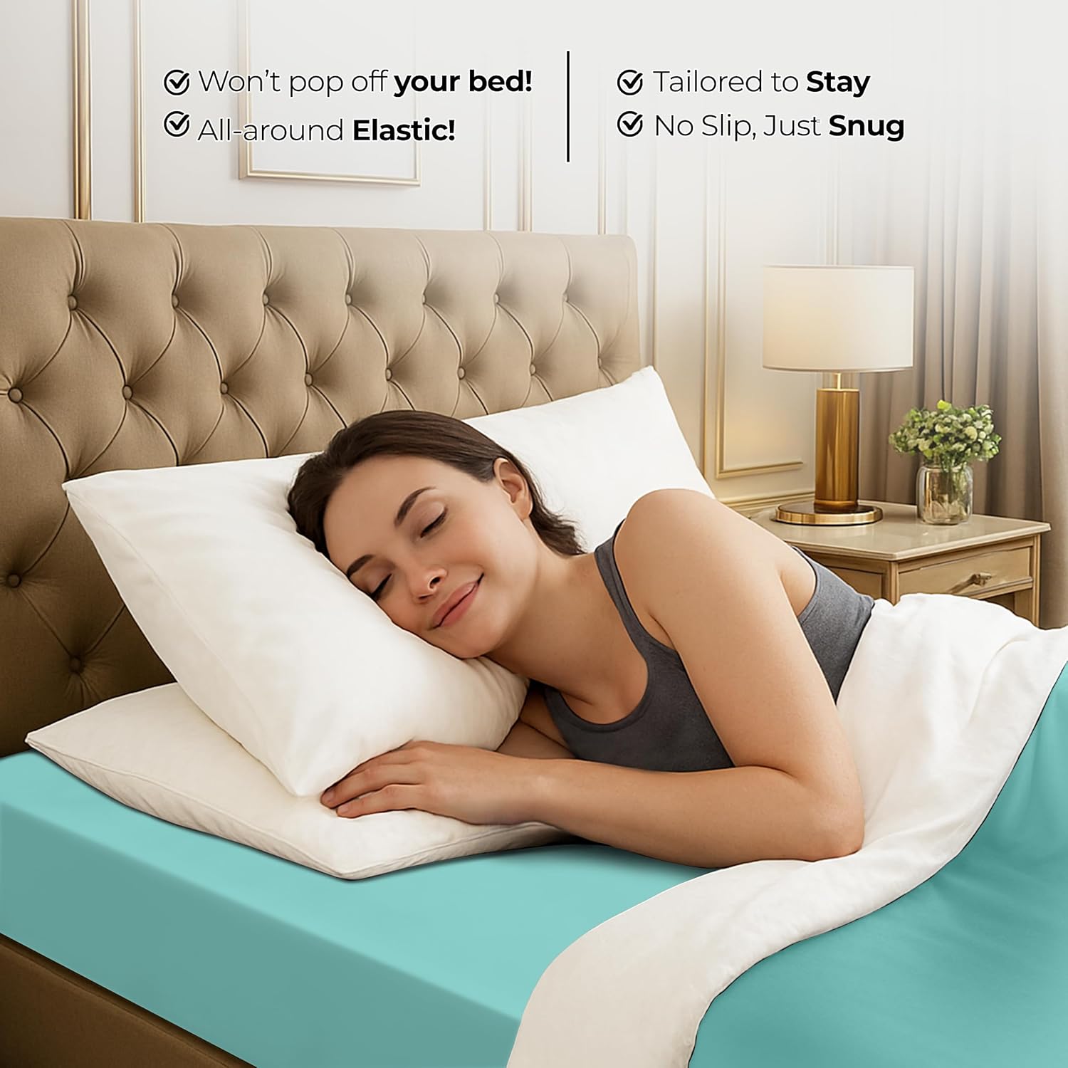 Utopia Bedding Twin Fitted Sheet - Spa Blue