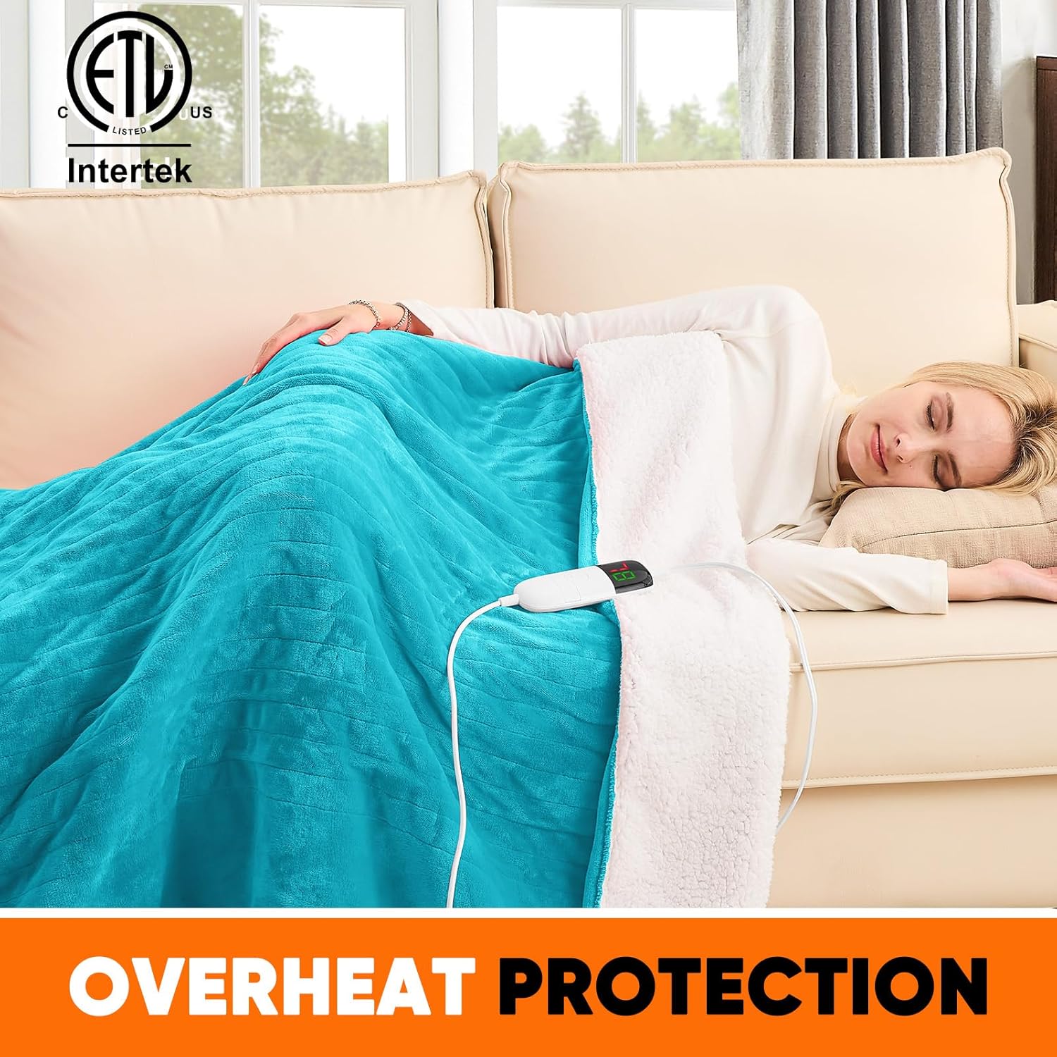 Greenoak Heated Blanket Electric Throw 50X60 with 10 Heat Levels 1
