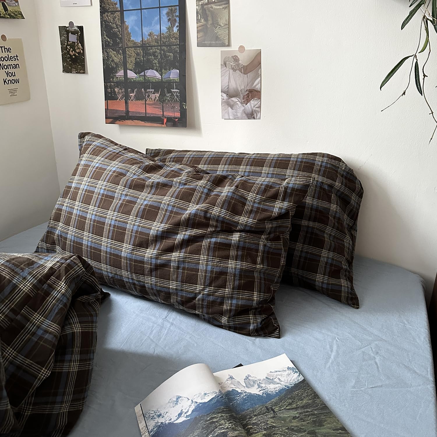 mixinni Buffalo Plaid Duvet Cover Set Twin XL 3 Piece