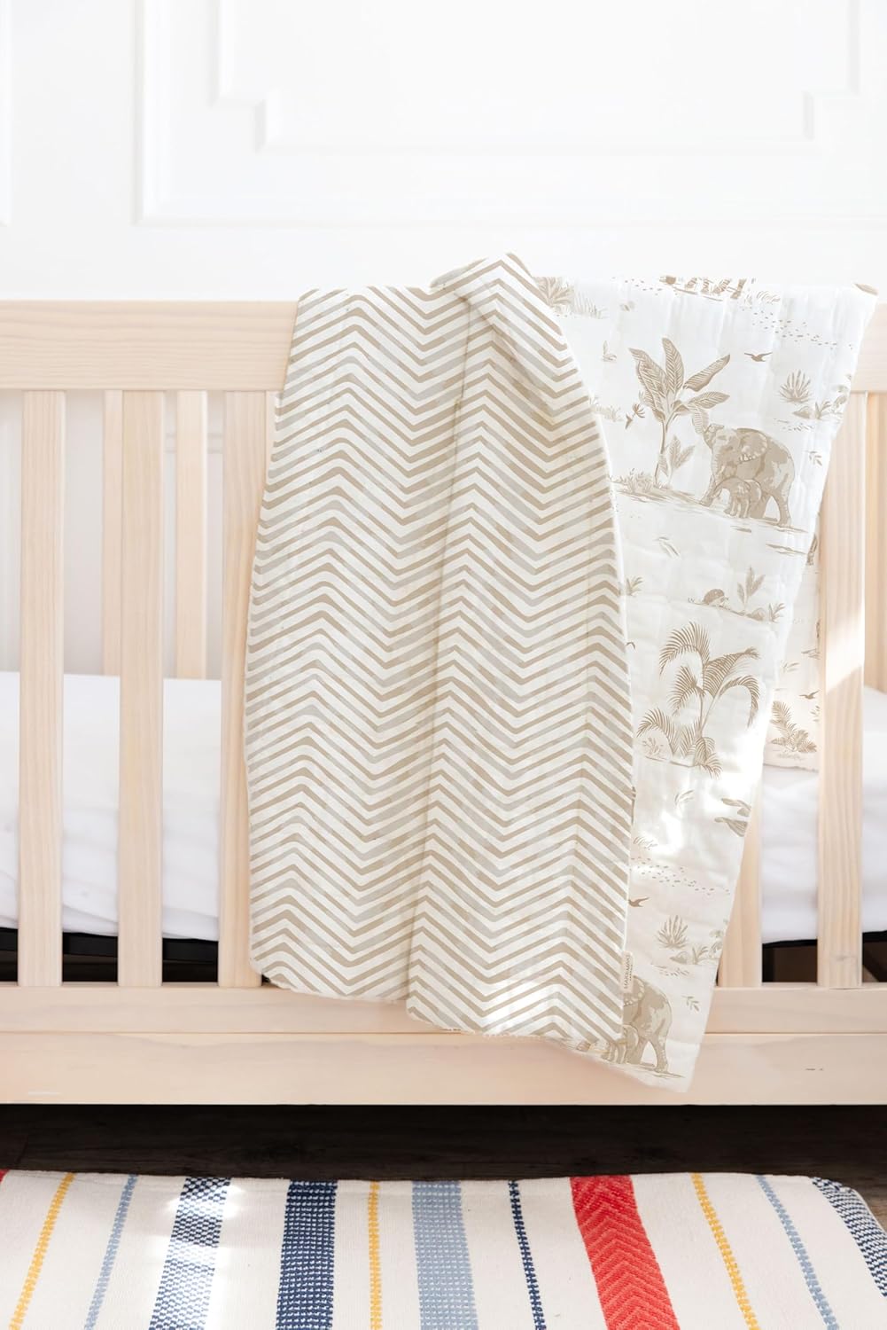 Organic Toddler Comforter - GOTS Certified Reversible Ultra Soft