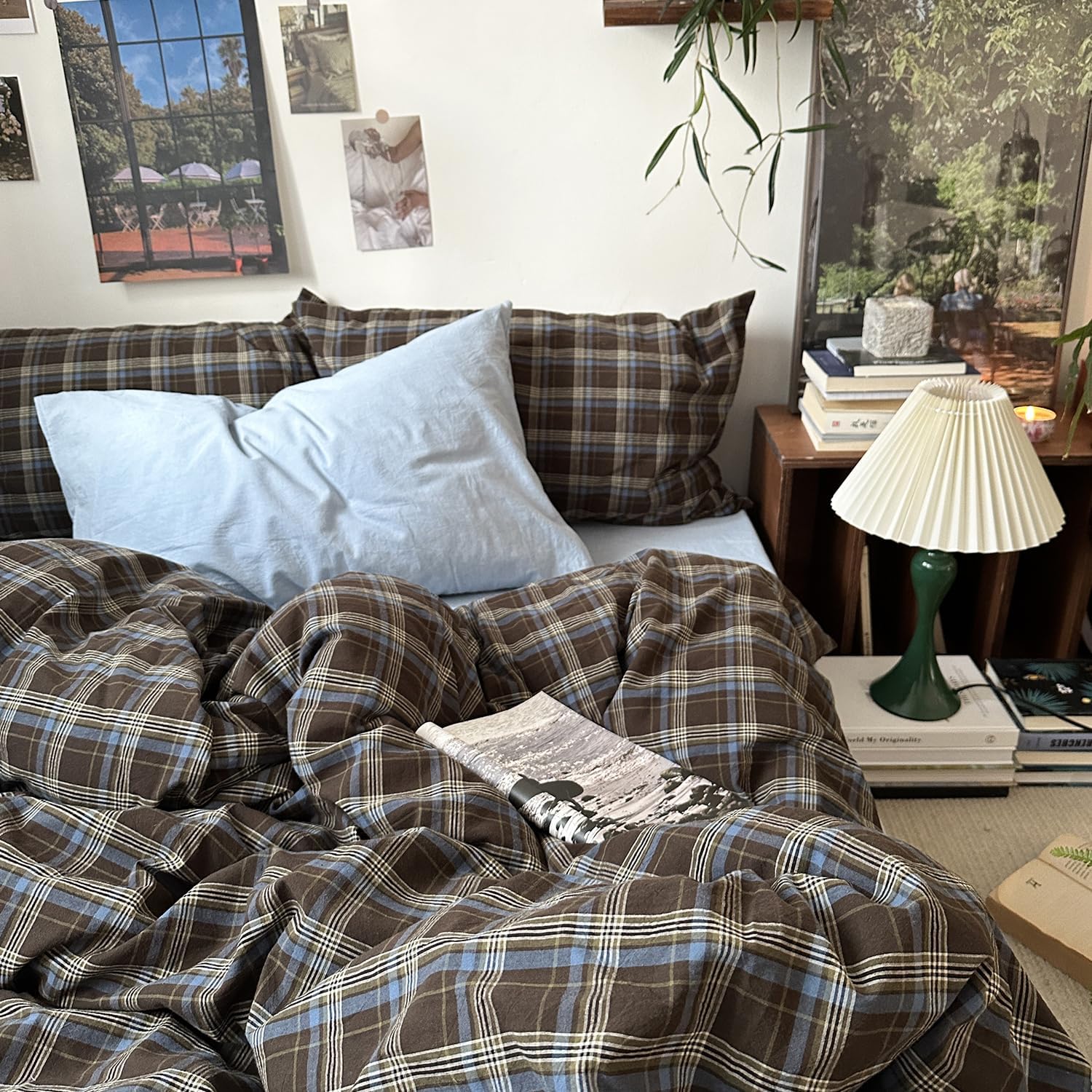 mixinni Buffalo Plaid Duvet Cover Set Twin XL 3 Piece