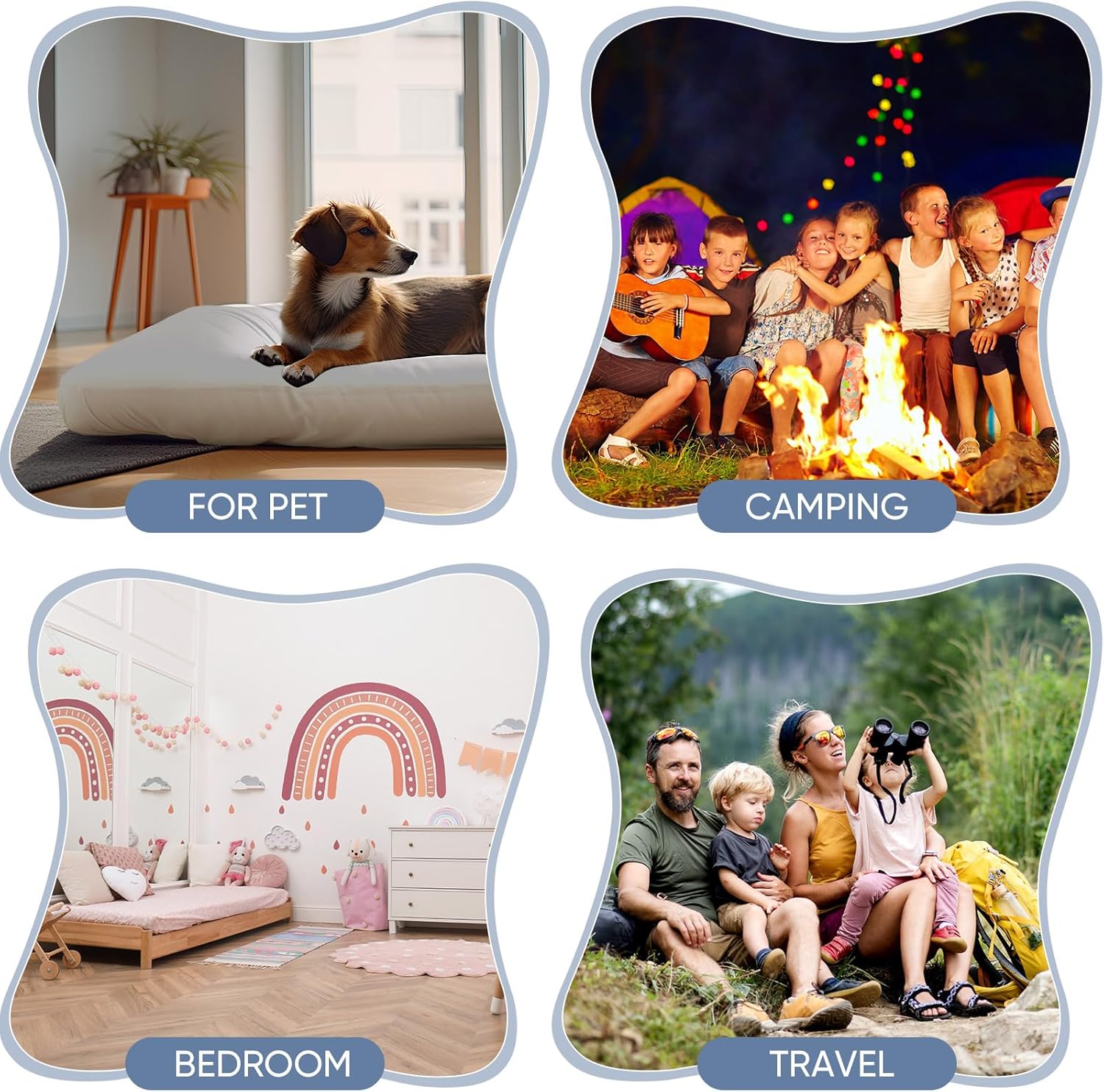 Breling Kids 2 Pcs Inflatable Airbed Sheets
