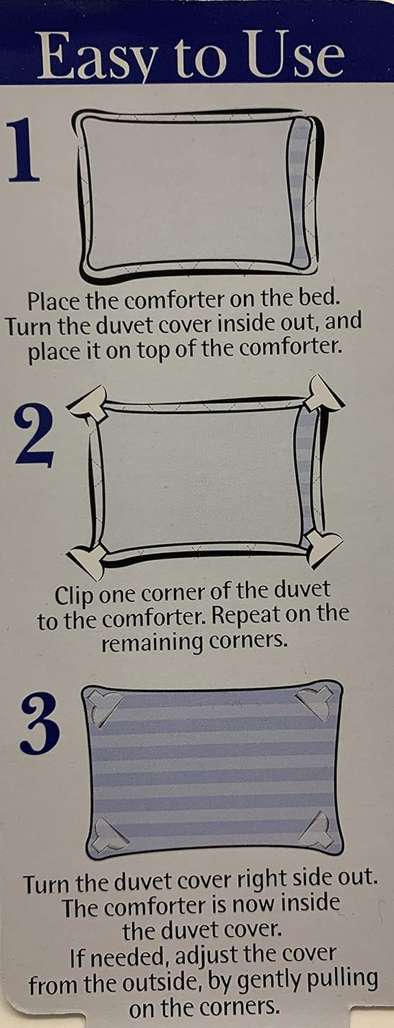 FRESH IDEAS Padded Duvet Clips 4-Pack - No-Shift Fasteners
