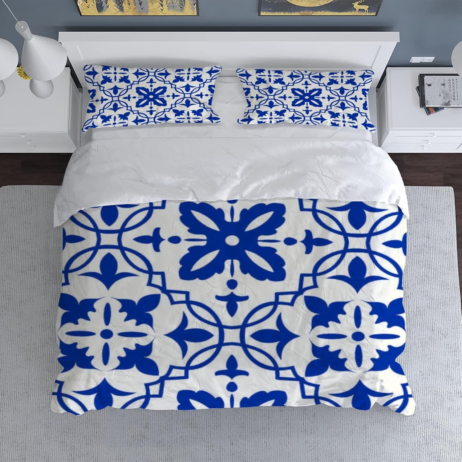 Hapuxt Home Duvet Cover Set 3 Pieces Microfiber Comfortable Durable