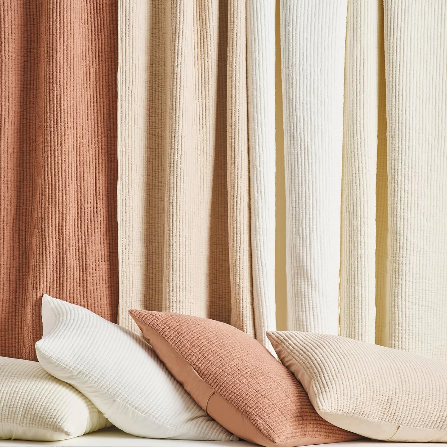 EVERGRACE Cotton Coverlet Set King Size 3 Pieces