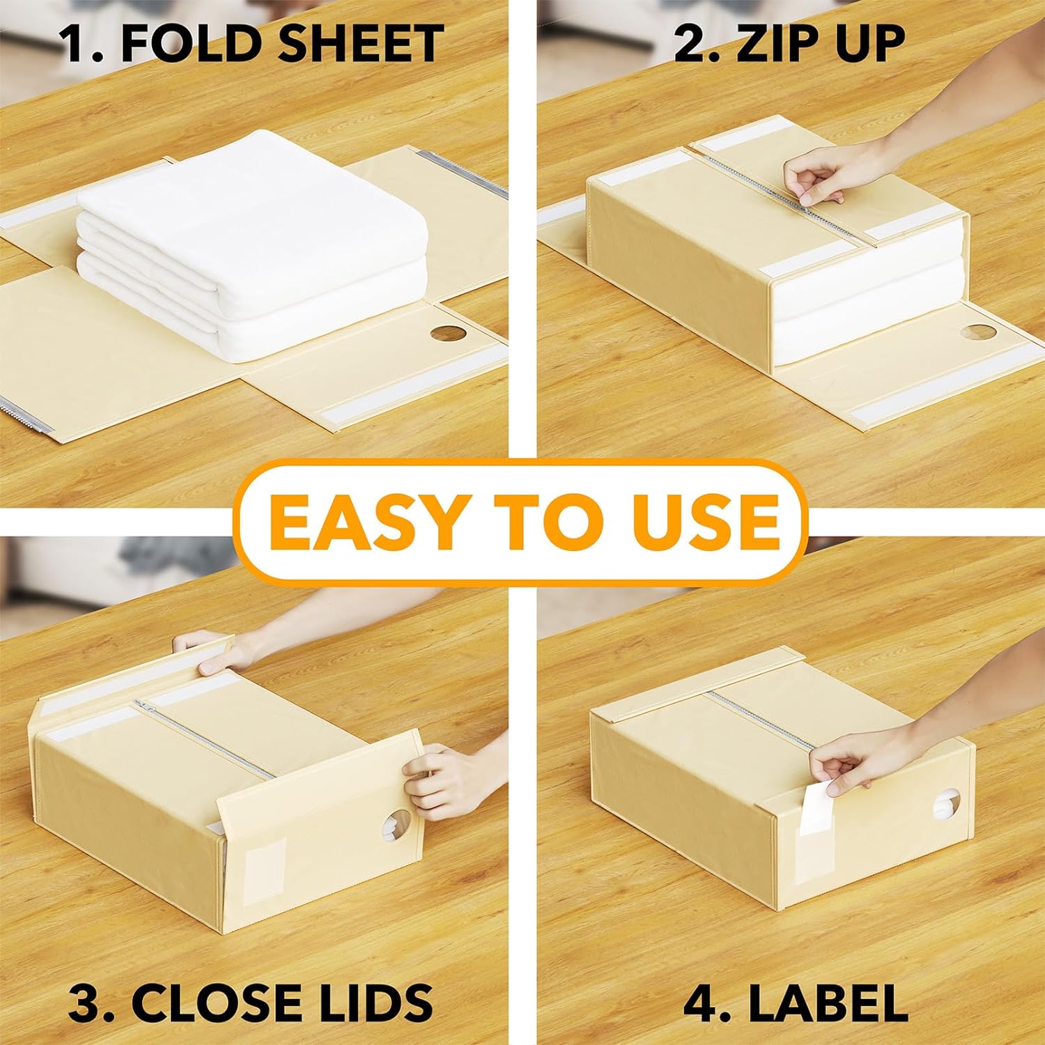 SpaceAid 8 Pack Bed Sheet Organizers for Linen Closet