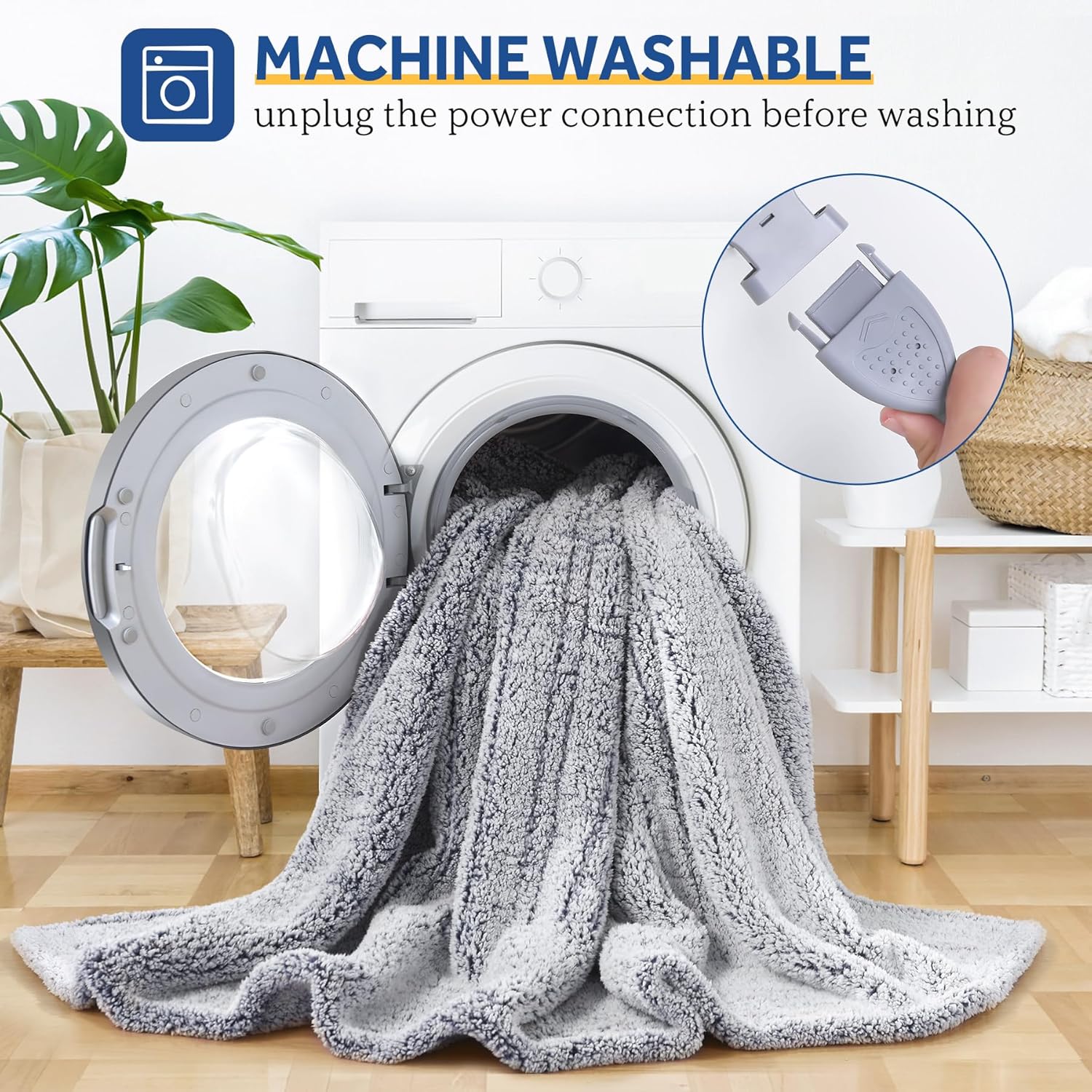 Sealy Heated Throw Blanket 50x60 with 6 Heating Levels