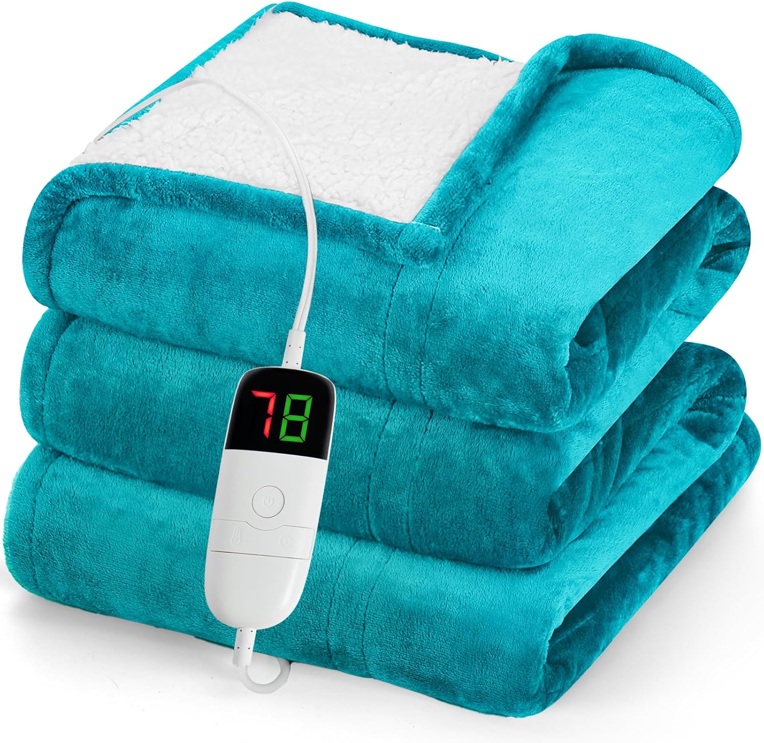 Greenoak Heated Blanket Electric Throw 50X60 with 10 Heat Levels 1