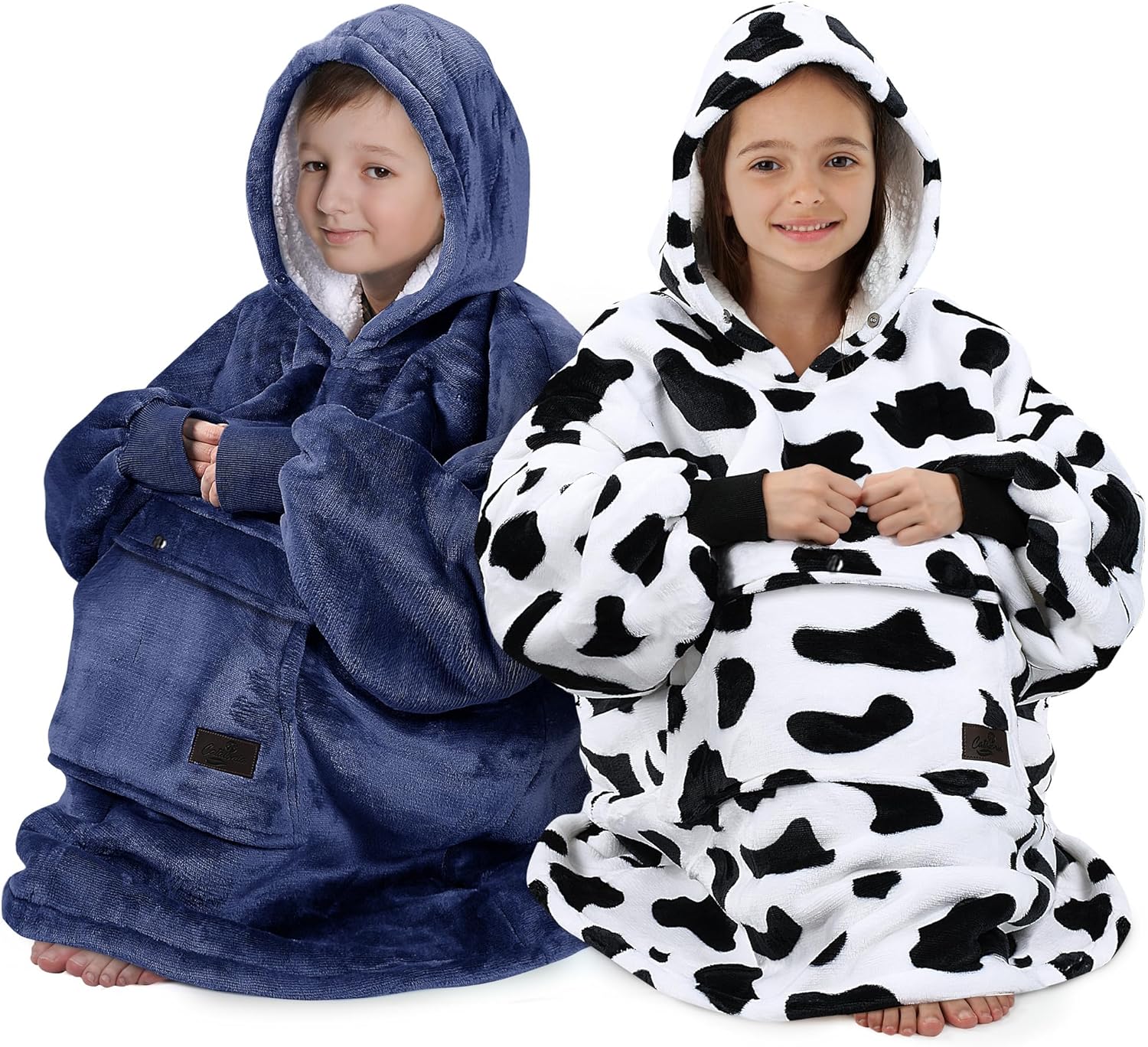 Catalonia Cozy Reversible Sherpa Hoodie for Kids
