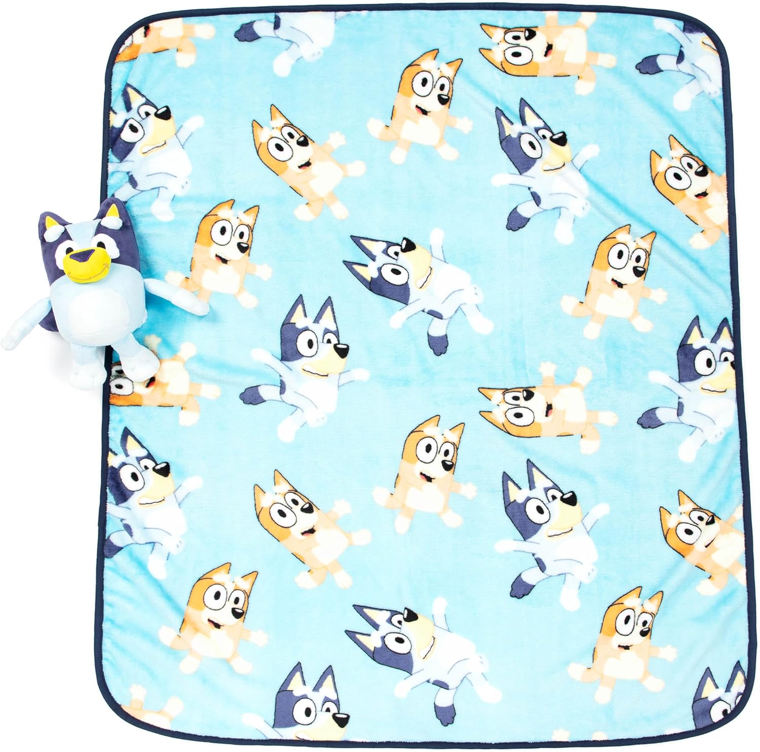 Jay Franco Bluey Plush Pillow Throw Blanket Set