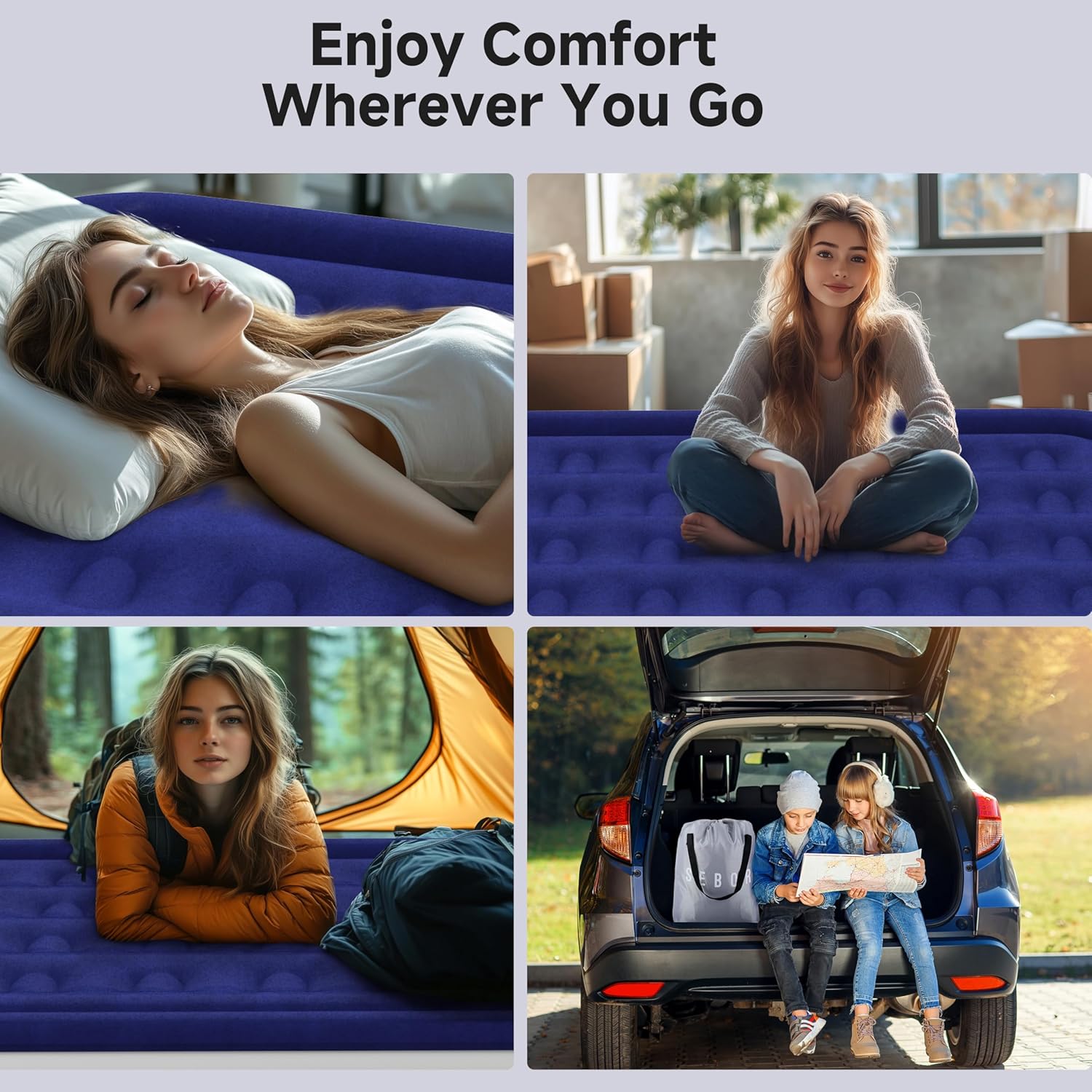 Sebor Air Mattress Queen with Built-in Pump 18