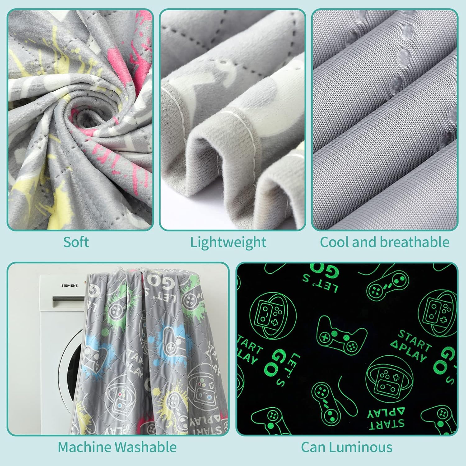 Glow in The Dark Cooling Blanket for Boys