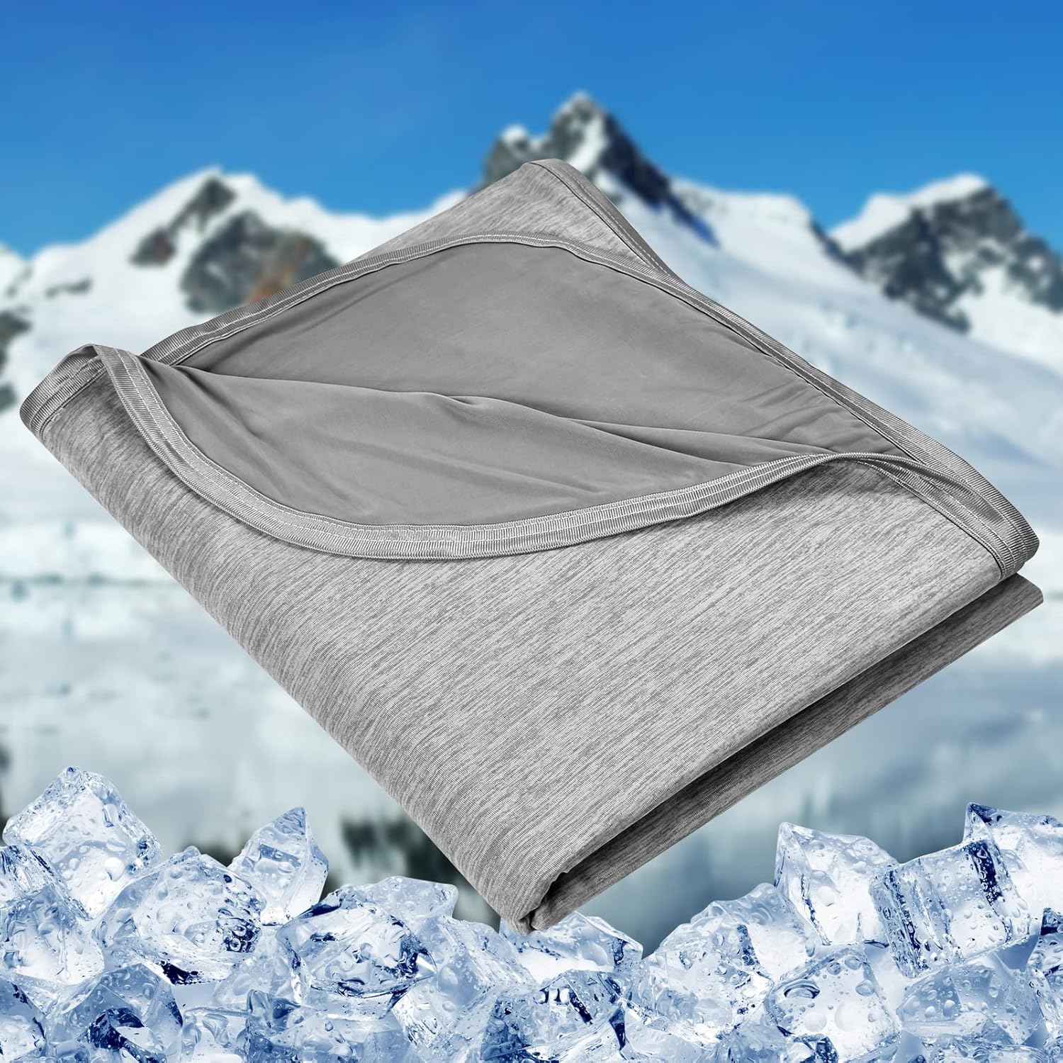 HOMFINE Cooling Blanket for Hot Sleepers - 60x80 inches Grey