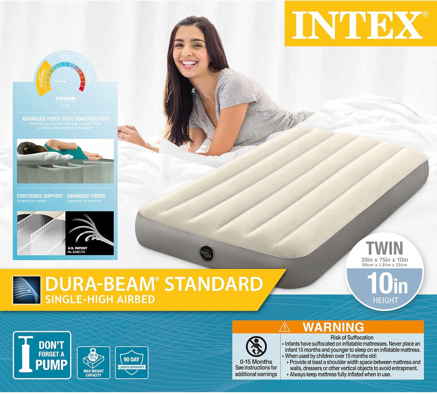 Intex Dura-Beam Twin Air Mattresses 2 Pack