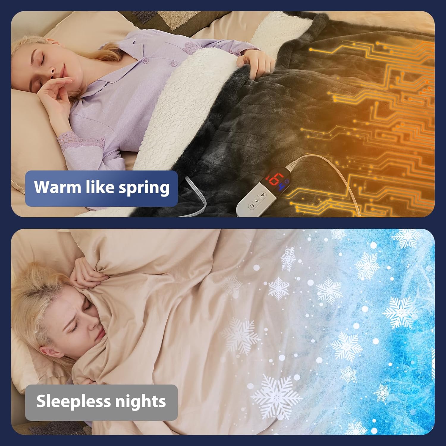 MAXEVE 6 Heat Level Electric Throw Blanket