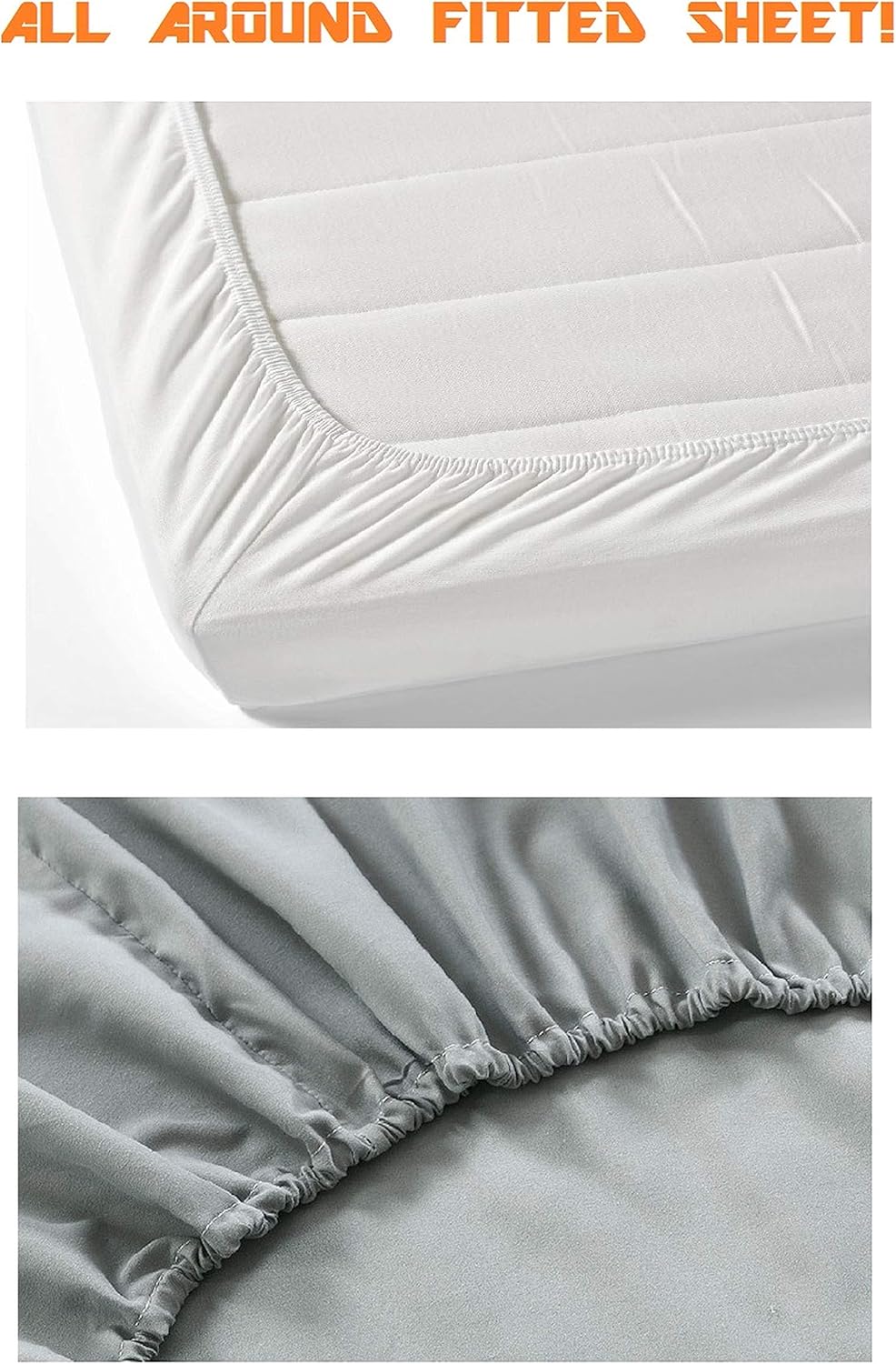 Elegant Comfort Luxury 4-Piece Microfiber Sheet Set - TwinTwin XL Silver Grey