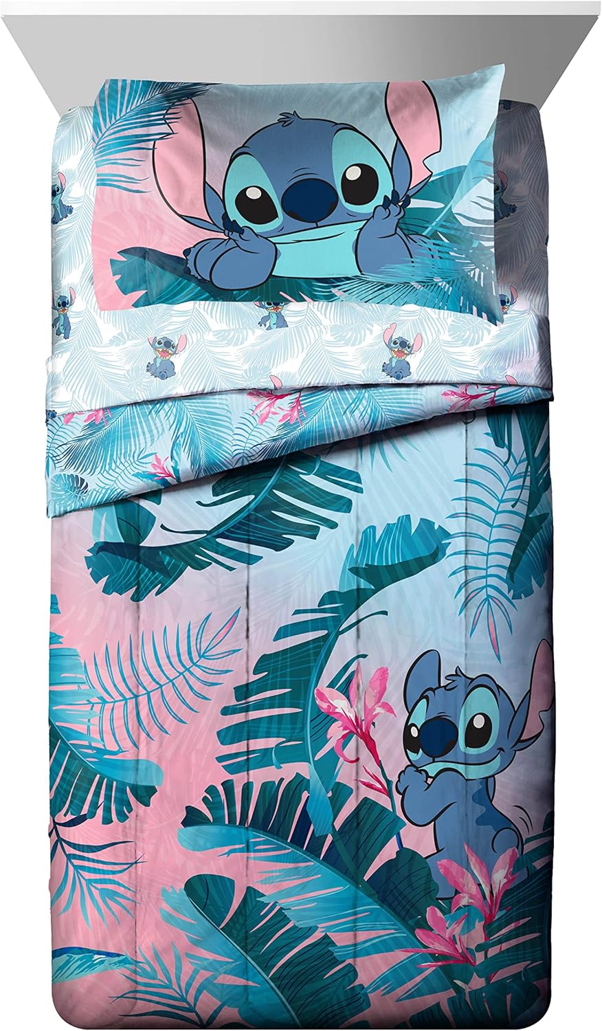Jay Franco Disney Lilo Stitch 5 Piece Twin Bed Set