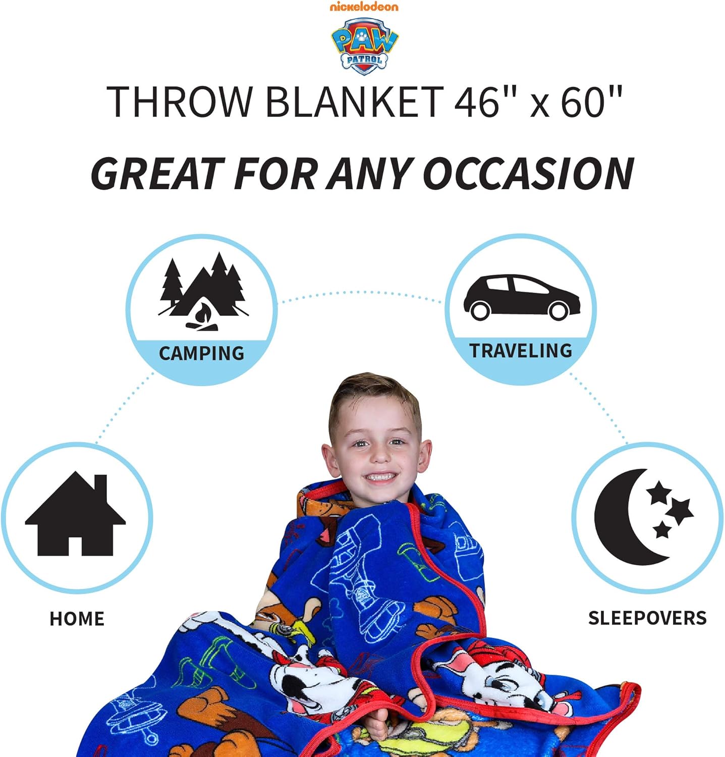 Franco Kids Bedding Plush Throw Blanket Paw Patrol 46x60
