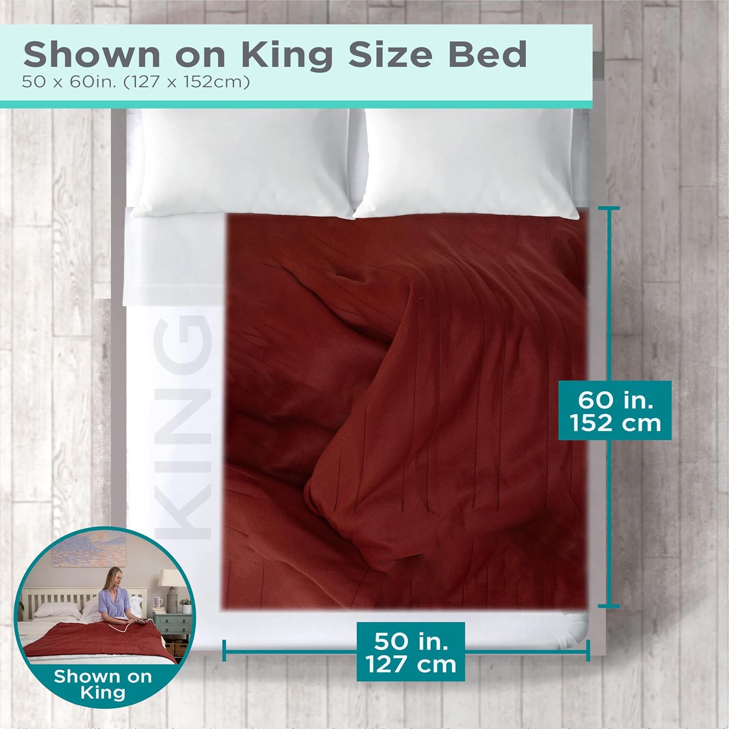 BLACKDECKER Heated Throw Blanket with 4 Levels and Auto Shutoff