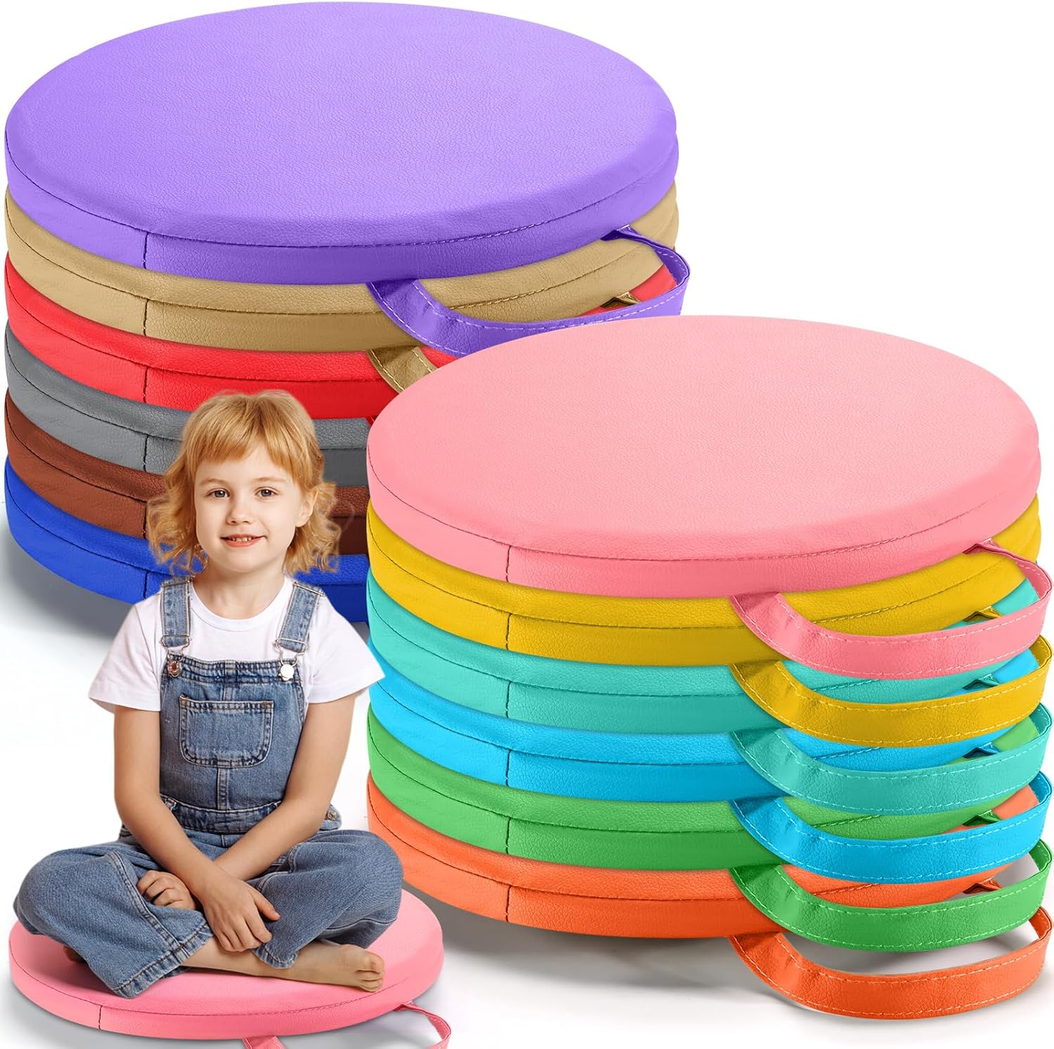 Suzile 12 Pcs 12 Floor Cushions for Kids