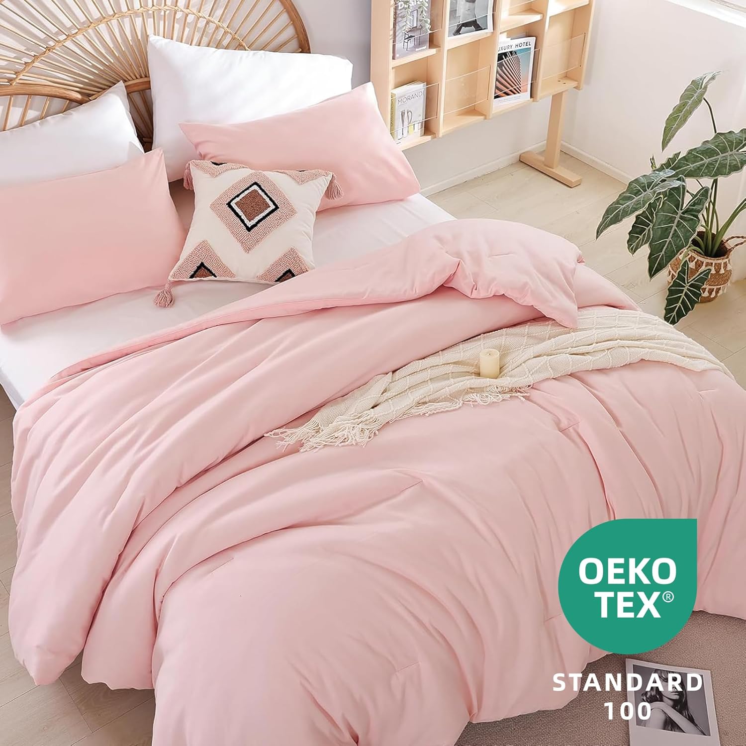 Weigelia Pink Comforter Set 300GSM Fluffy Microfiber