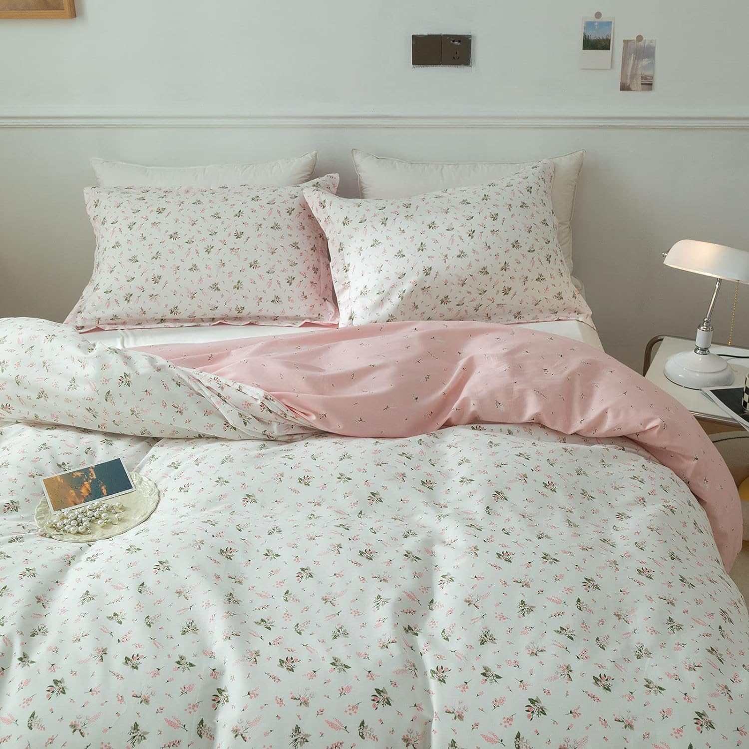 AMWAN Floral Duvet Cover Queen Set