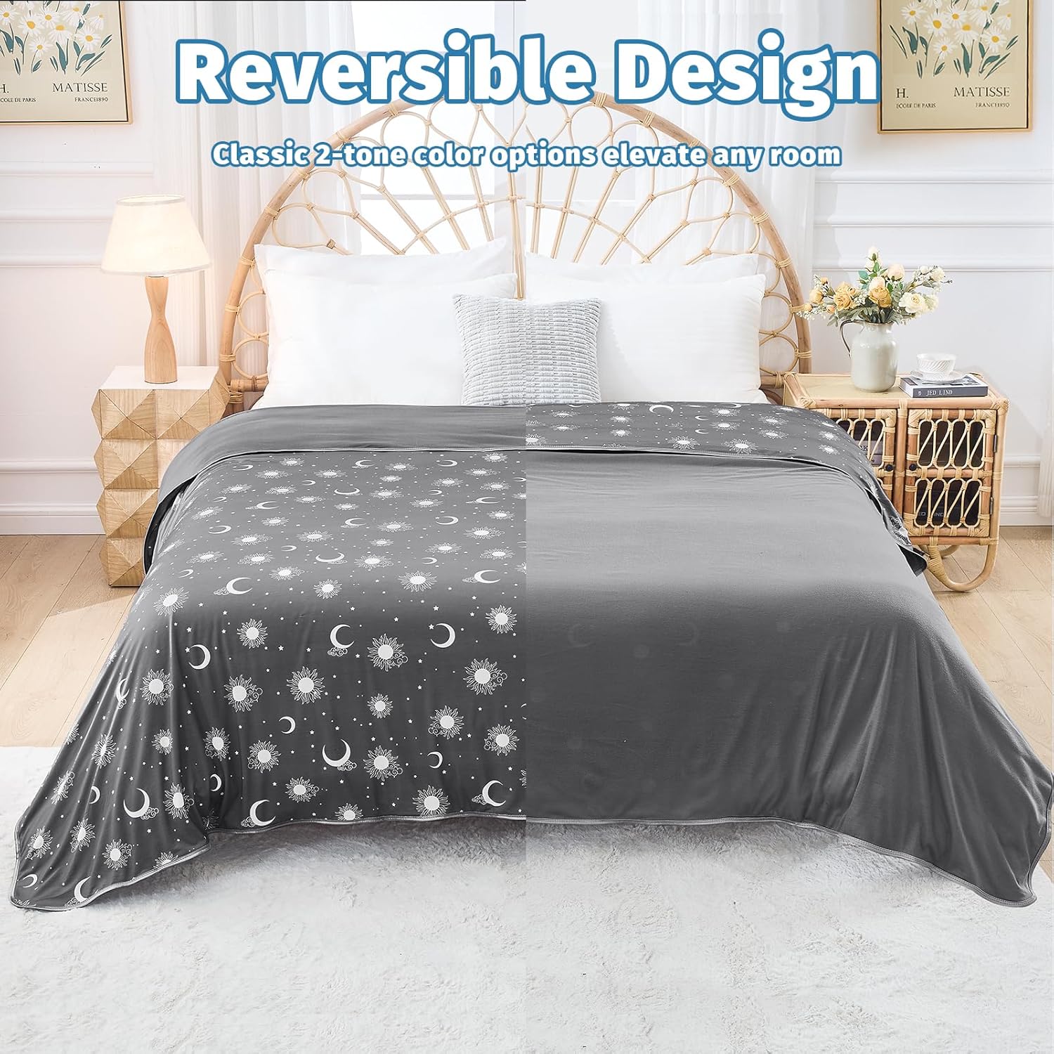 Inhand Cooling Blanket Queen Size - Dark Grey Sky