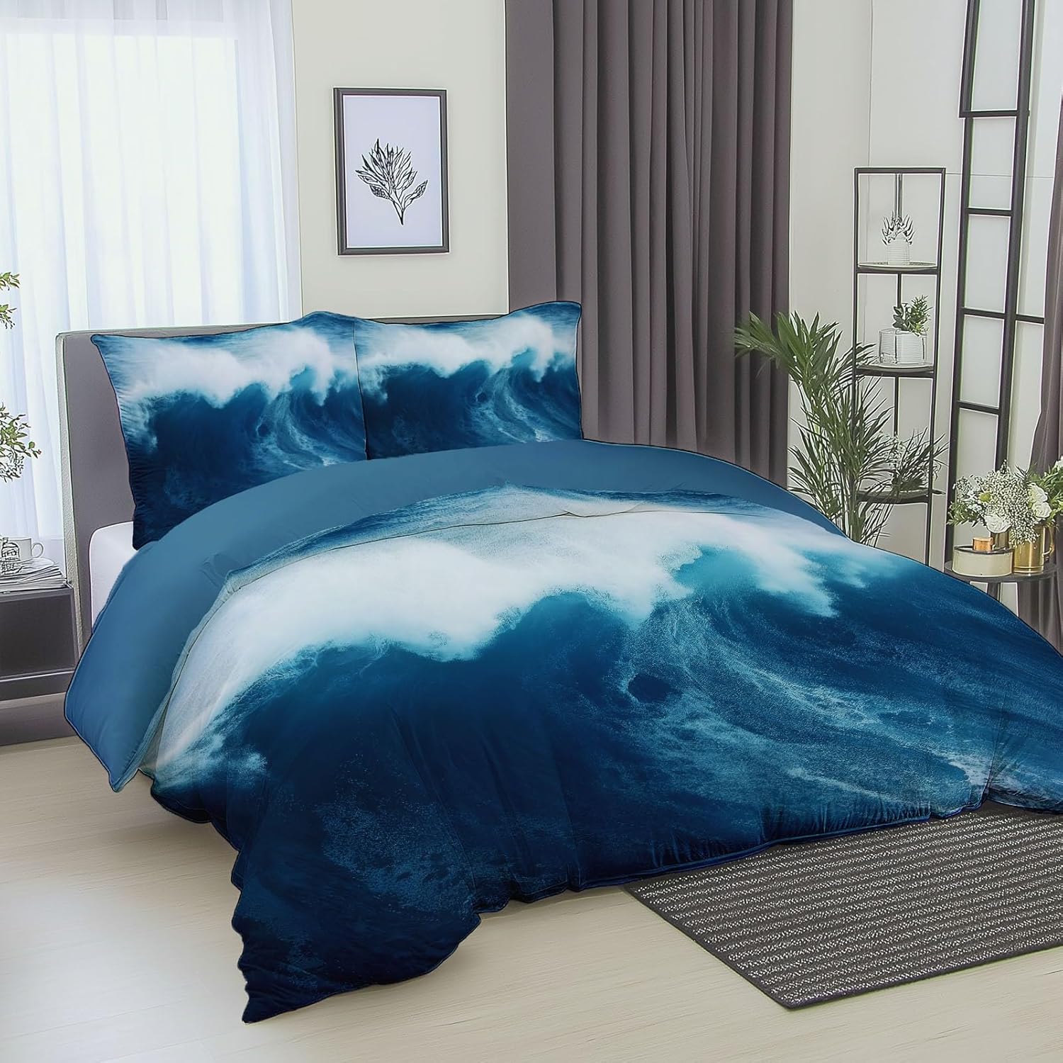 Blue Duvet Cover Twin XL with Matching Pillowcases