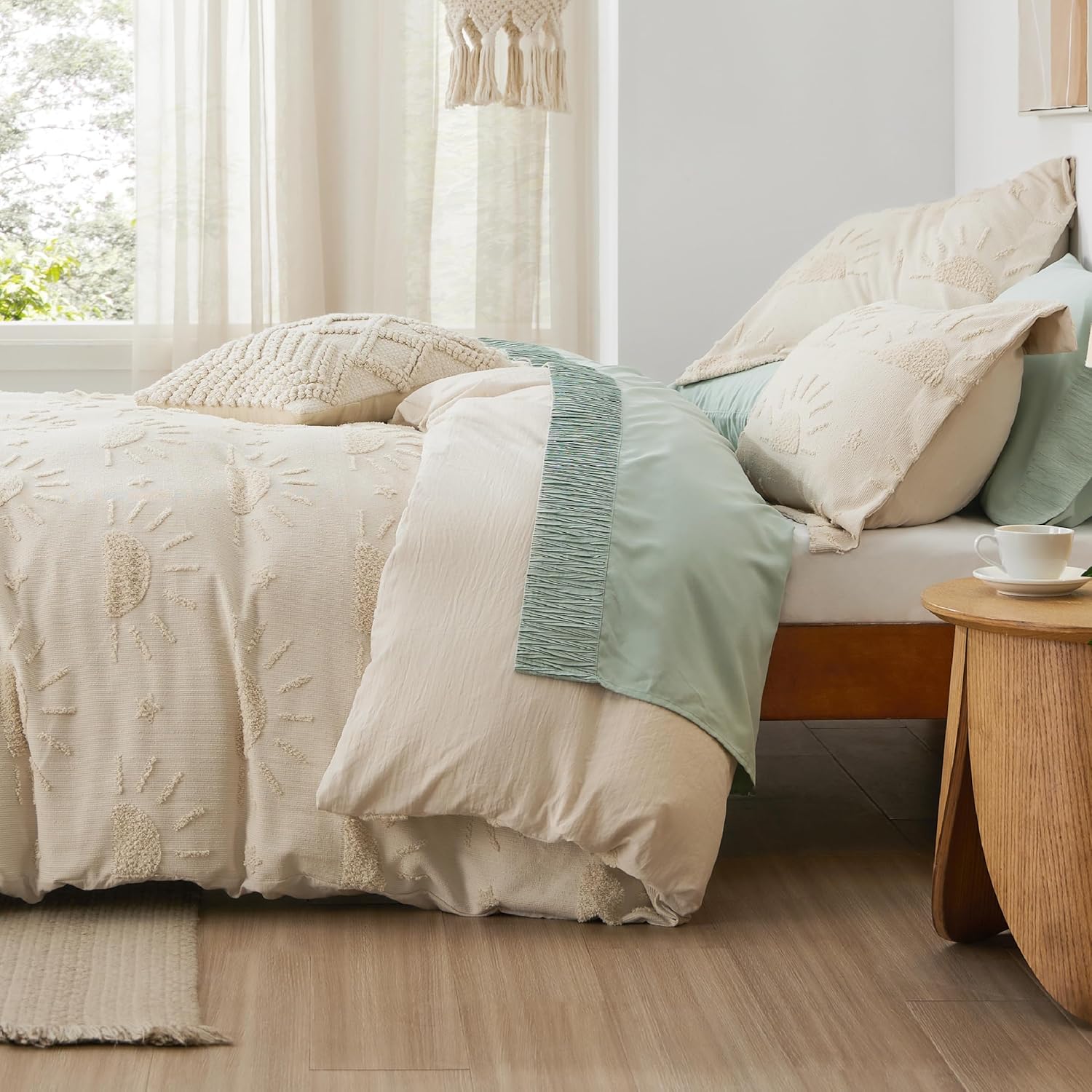Bedsure Boho Kids Duvet Cover - Sun Design King Size 104x90