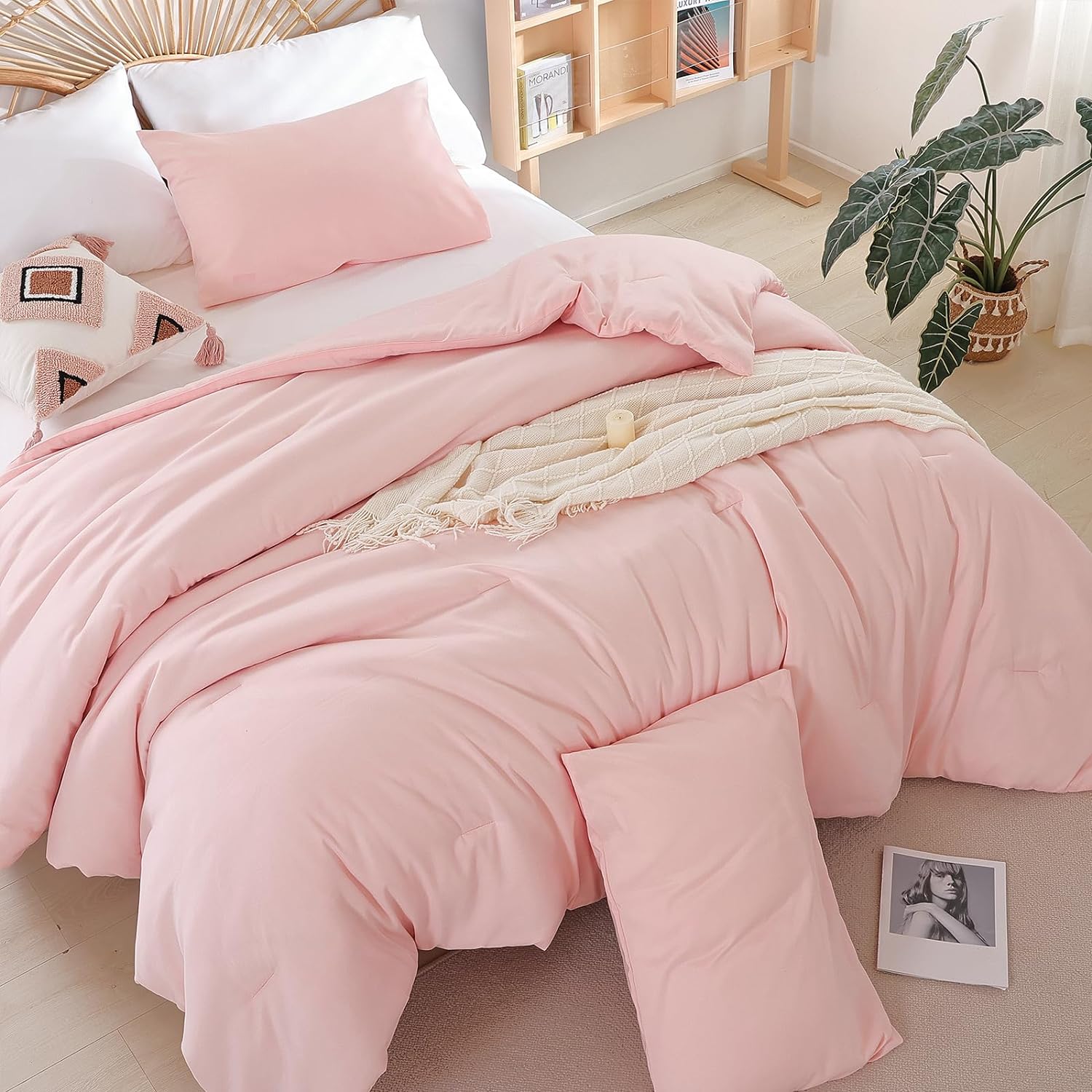 Weigelia Pink Comforter Set 300GSM Fluffy Microfiber