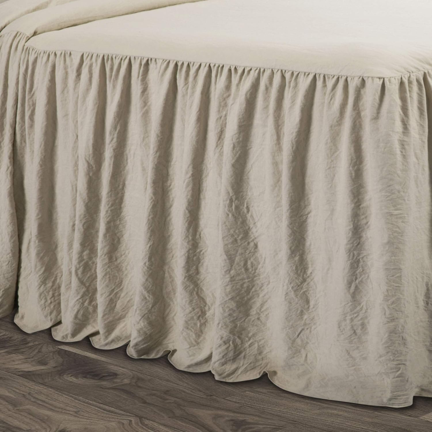Lush Decor Ruffle Skirt Bedspread Set - King Neutral