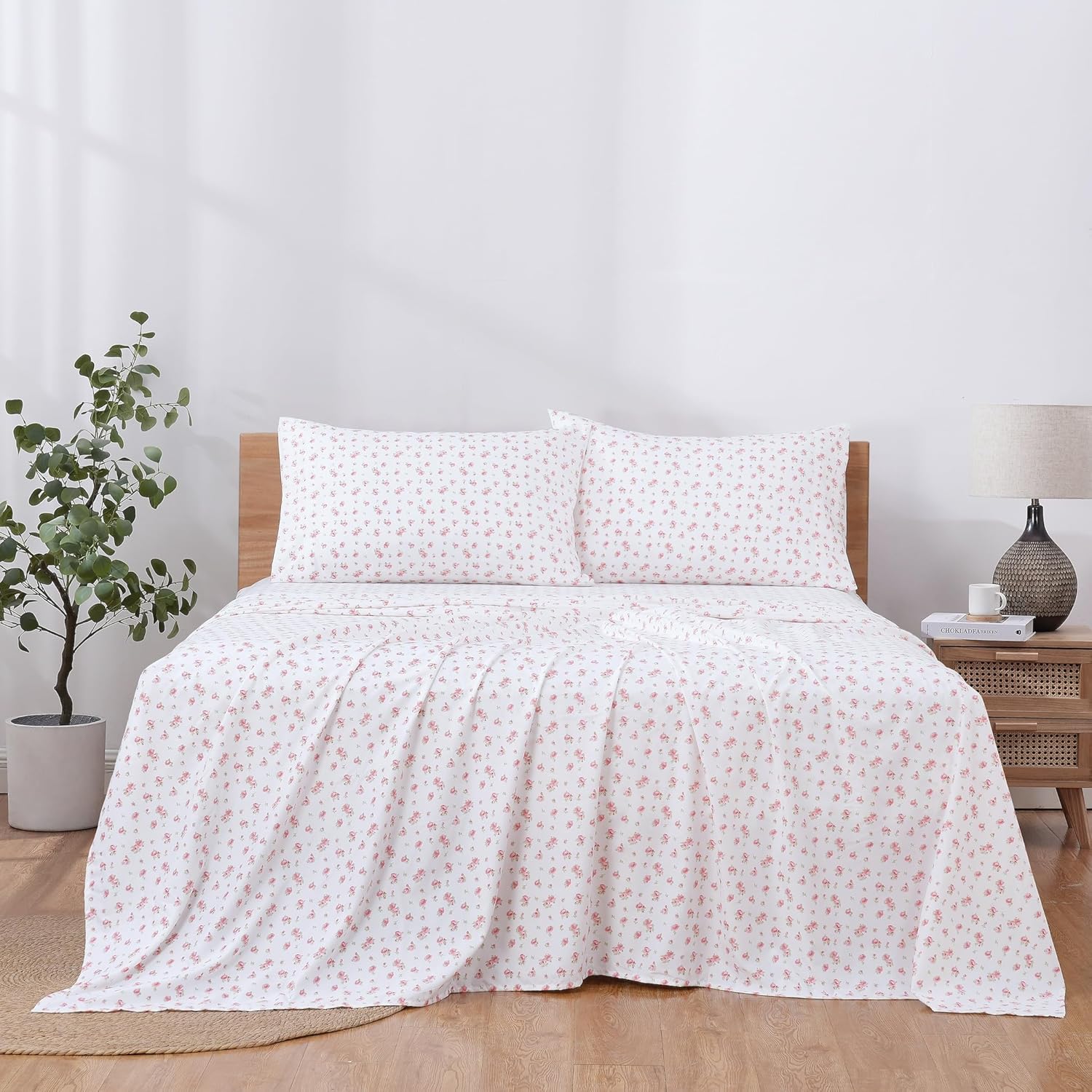Modern Threads Silky Soft Microfiber Twin Sheet Set with Deep Pockets and Pillowcases