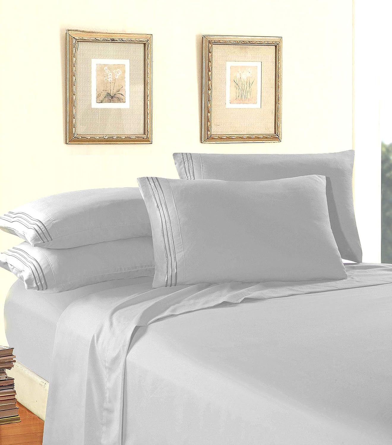 Elegant Comfort Luxury 4-Piece Microfiber Sheet Set - TwinTwin XL Silver Grey
