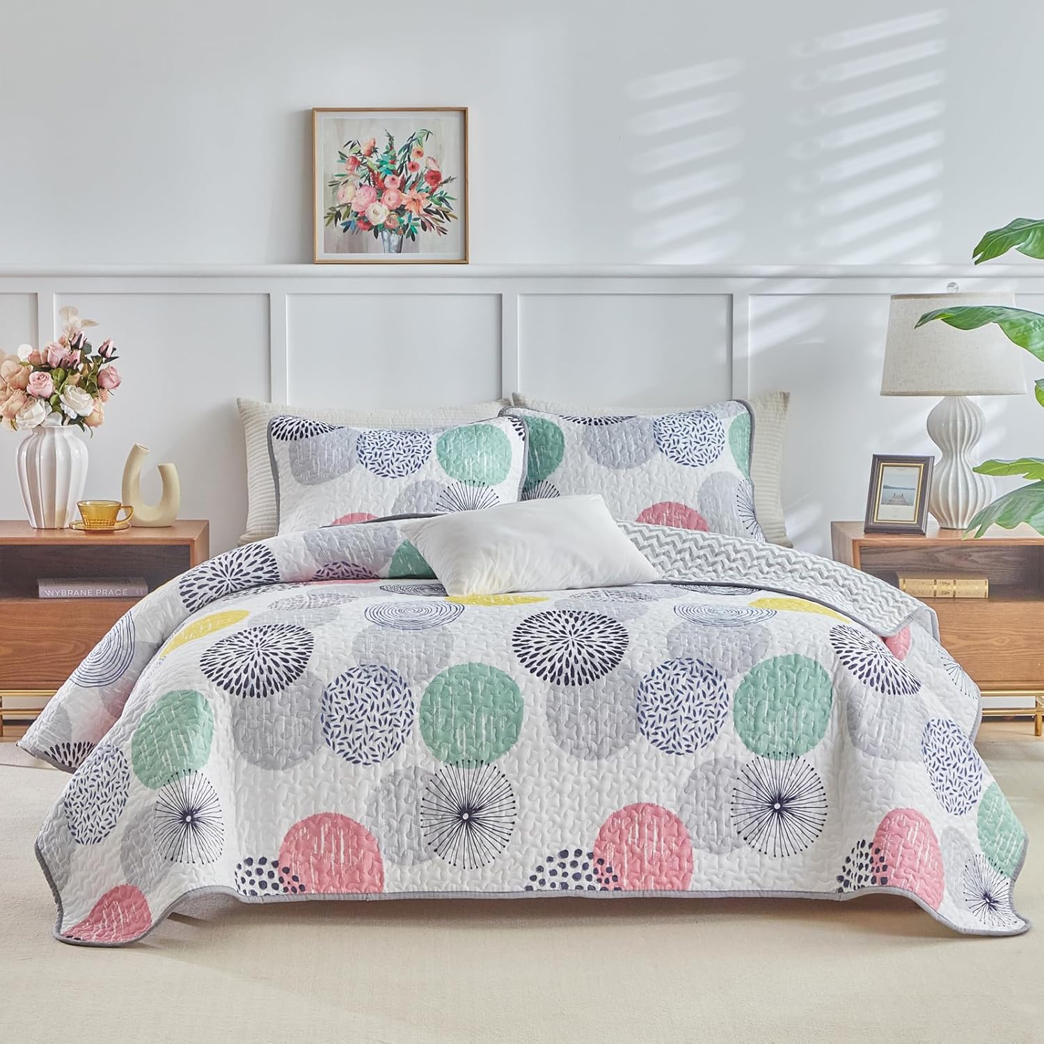 UOZZI BEDDING Kids Quilt Set 2 Piece Reversible