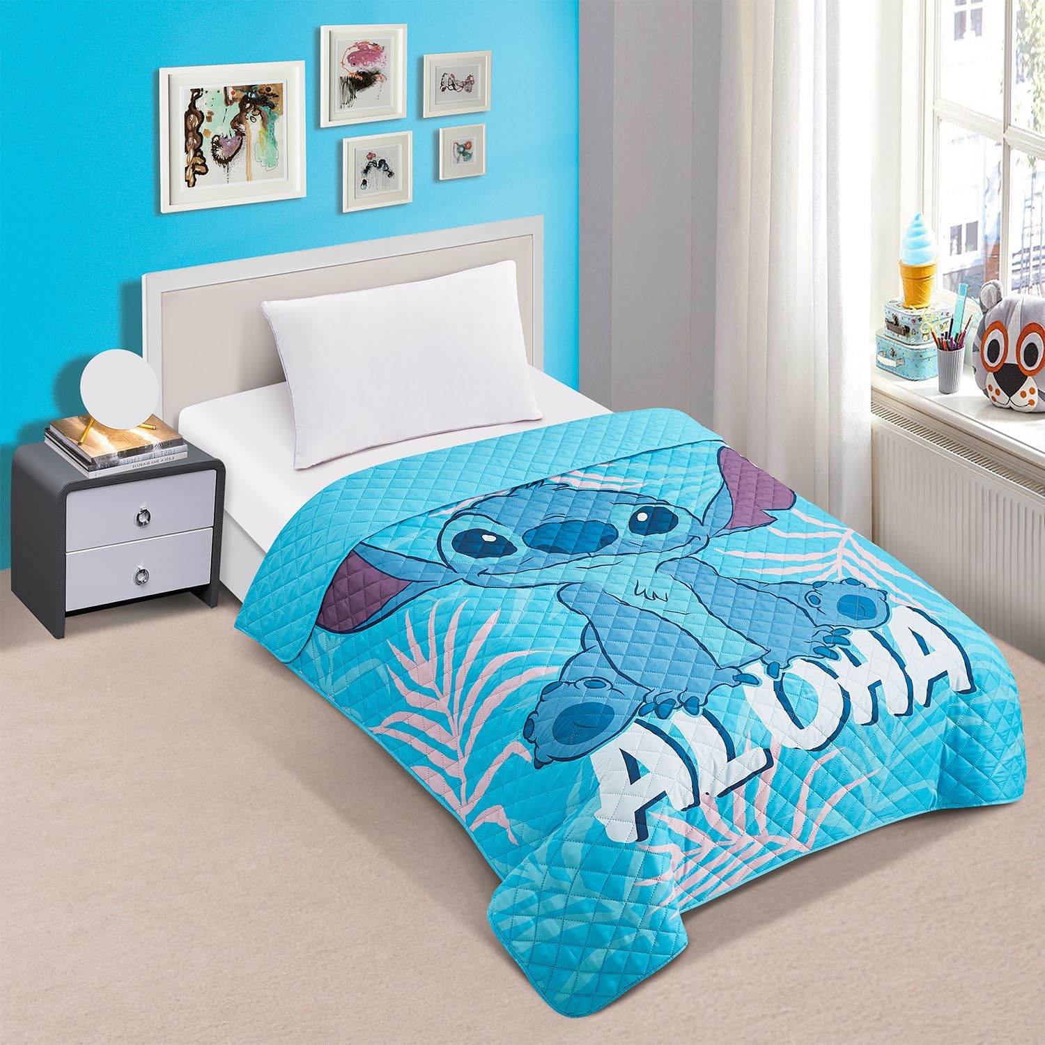Disney Stitch Bedspread Twin Set for Kids