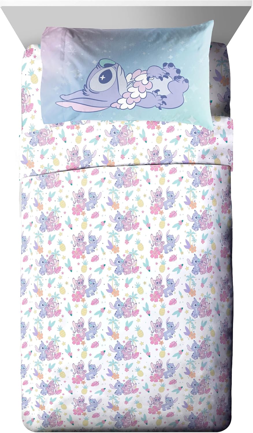 Jay Franco Disney Lilo and Stitch Comforter Set - 5 Piece Kids Bedding