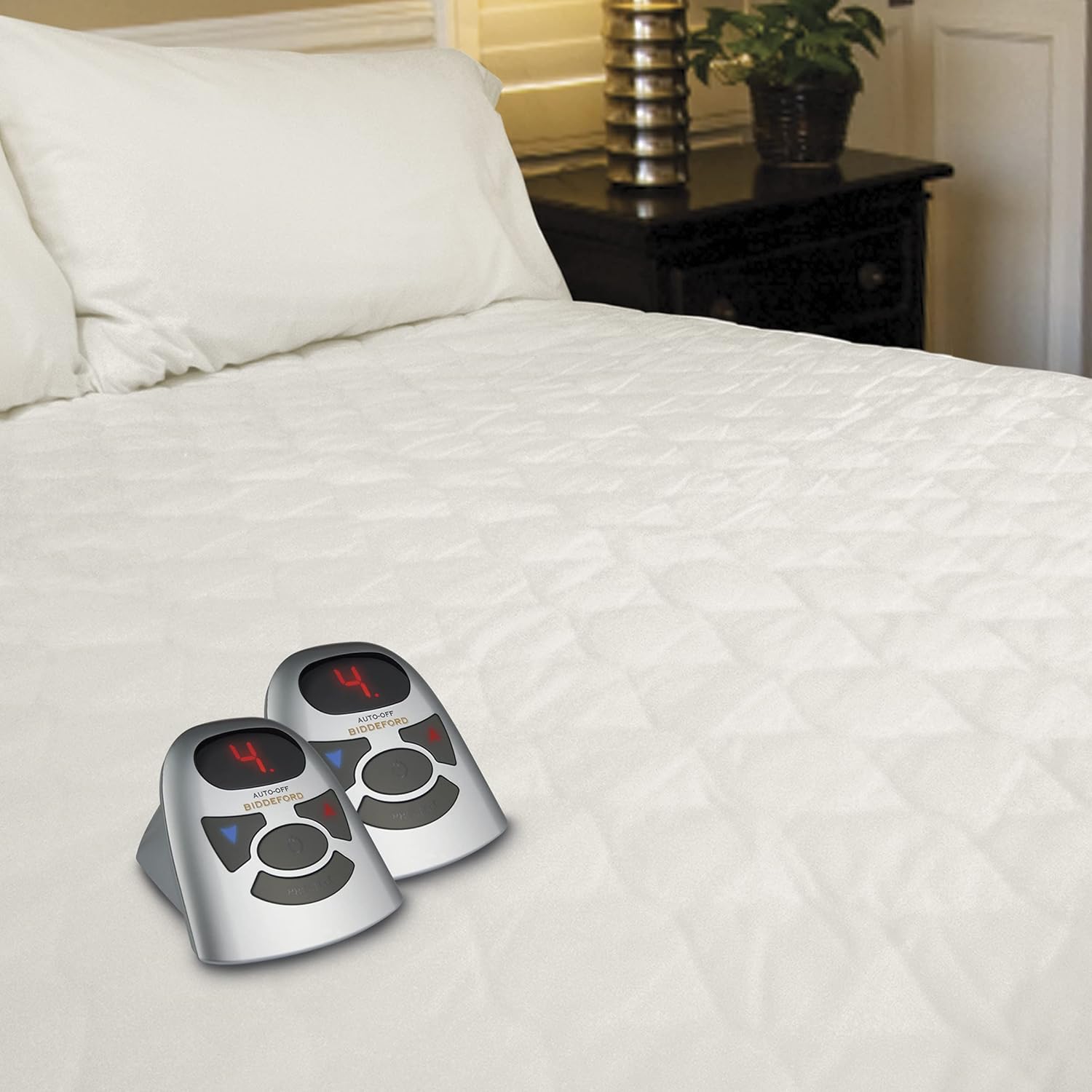 Biddeford Blankets Heated Mattress Pad with Digital Controller King White